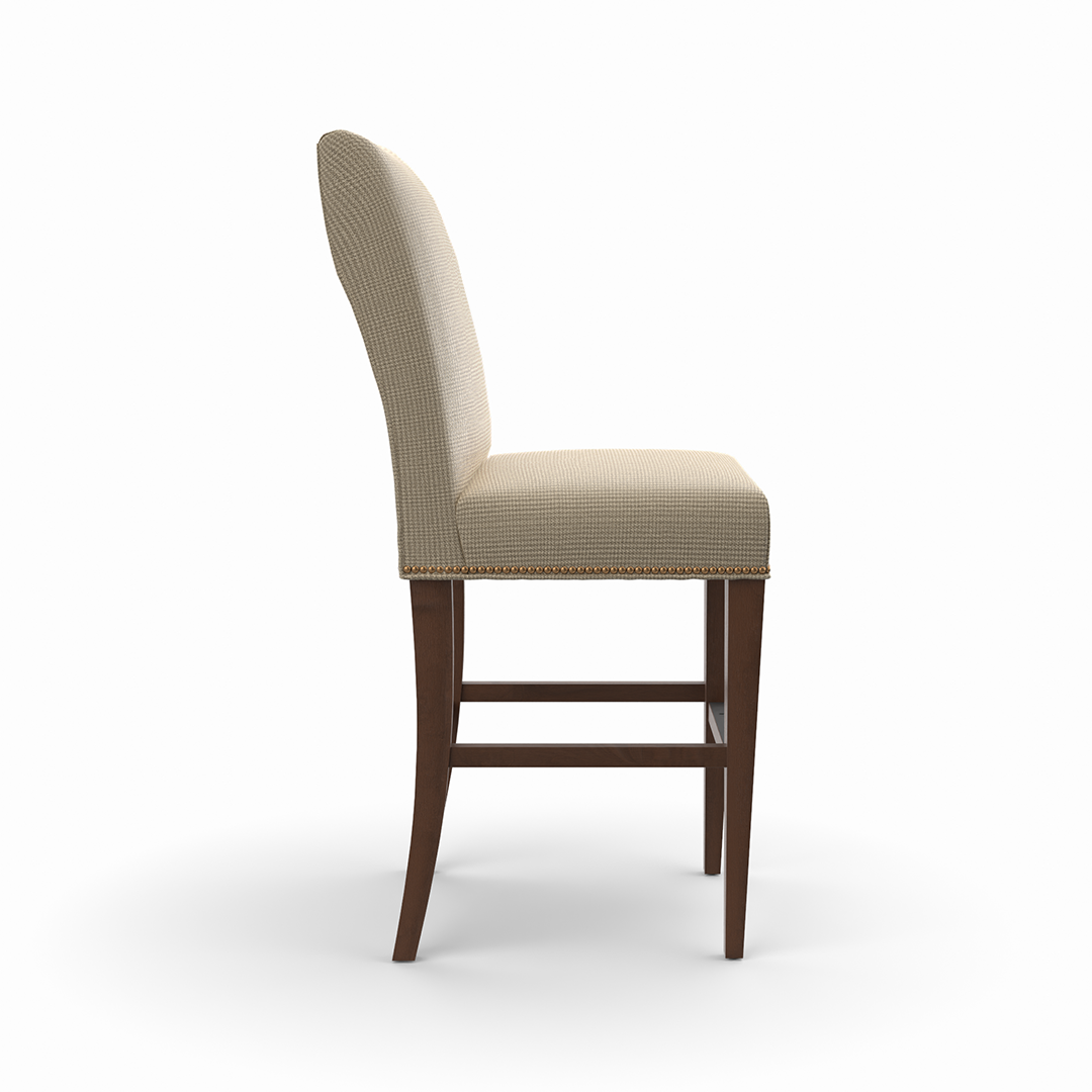Premium Upholstered Bar Stool - Comfortable Counter Height Stool with Padded Seat - Perfect for Kitchen Islands, Breakfast Bars & Home Bars