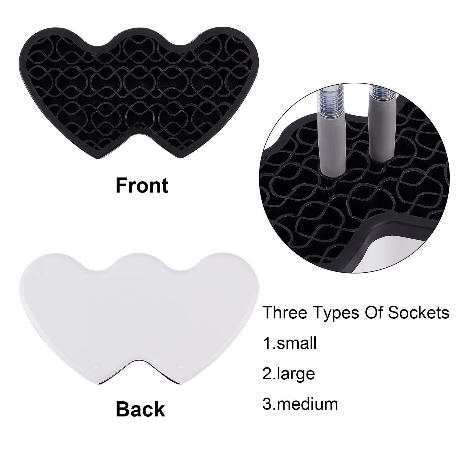 GORGECRAFT Silicone Makeup Brush Holder & Pen Organizer - Multipurpose Desktop Storage for Cosmetics, Painting Supplies, Office Accessories | Perfect for Vanity, Desk, and Travel (Black)