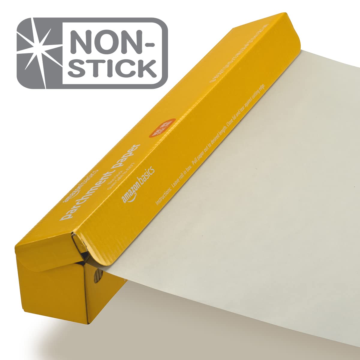 Amazon Basics Parchment Paper - 90 Sq Ft Roll (30cm x 9.1m) - Non-Stick Baking Paper for Cookies, Cakes & Roasting - Oven Safe Up to 450°F (232°C) - Perfect for Baking, Cooking & Meal Prep