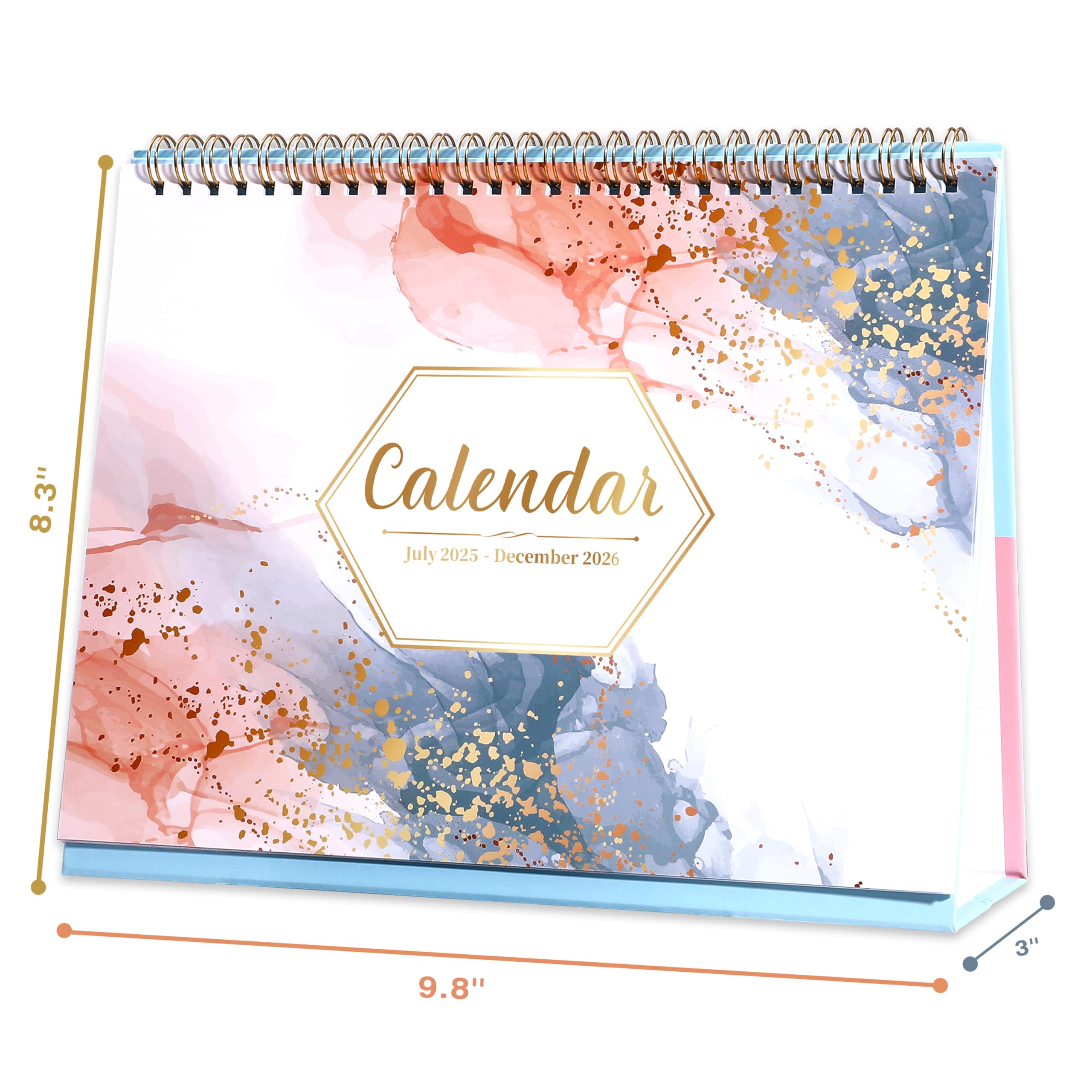 2025-2026 18-Month Desk Calendar | July 2025 - December 2026 | 9.8