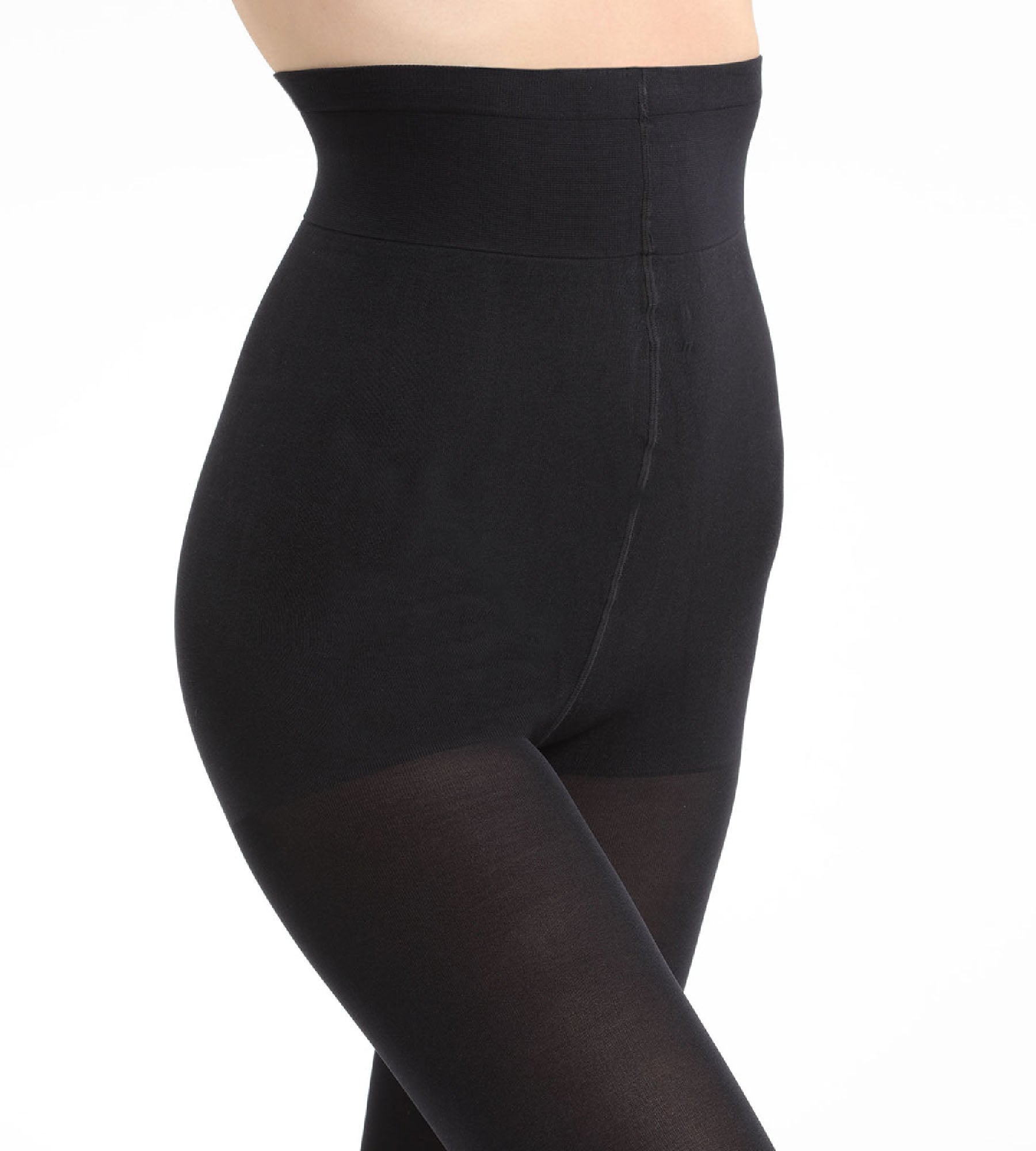 Black High Waist Opaque Tights 70D - Slimming & Comfortable Shapewear for Women | Perfect for Work, Parties & Everyday Wear