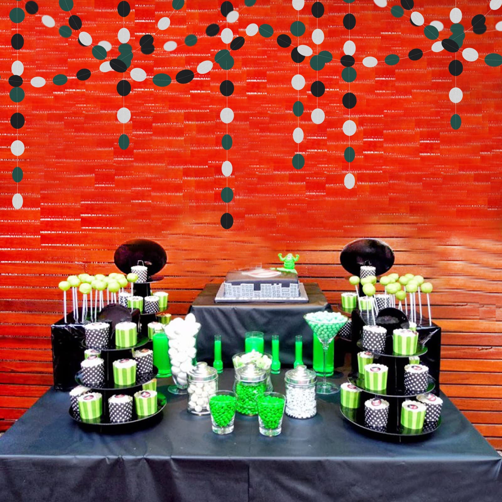 2025 Graduation Party Decorations - 52Ft Black Green Silver Hanging Paper Banner, Soccer Theme Garland Streamers for Men & Boys Birthday, Spring Summer Jungle Backdrop Bunting | Perfect for Graduations, Birthdays, Themed Parties & Home Decor
