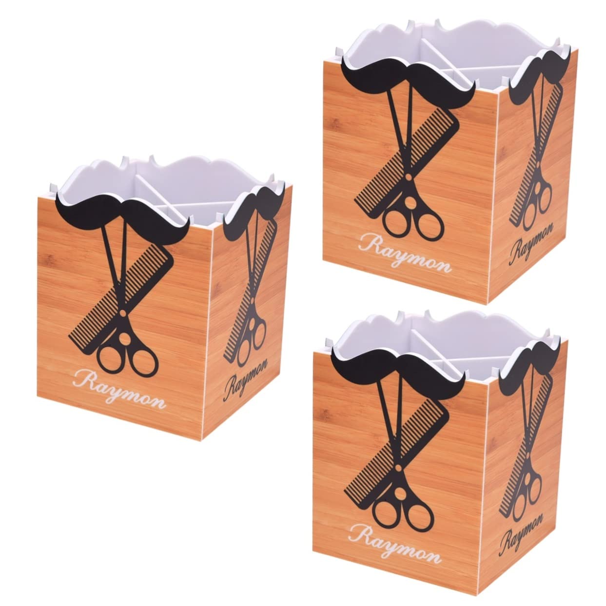 Minkissy 3-Piece Hairdressing Scissor Storage Box - Plastic Salon Organizer for Shears, Combs & Tools | Portable Beauty Station Accessories for Stylists & Barbers | Perfect for Salon, Home & Travel Use