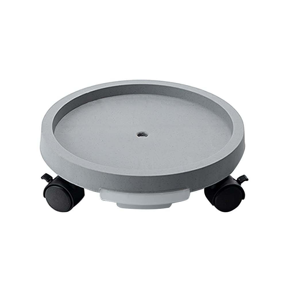 Adjustable Rolling Plant Stand - 11/13/15/17 Inch Mobile Flower Pot Mover with 360° Casters - Indoor Outdoor Garden Trolley Dolly for Potted Plants (Gray, 13.7 Inch) - Perfect for Living Room, Patio, Balcony & Greenhouse Decor