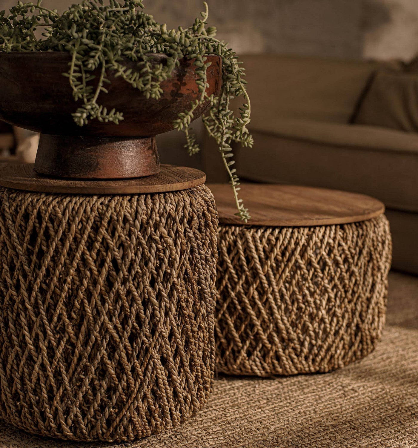 Brown Bayan Knut Side Table - Modern Wooden End Table for Living Room, Bedroom, or Office - Perfect for Coffee, Books, and Decor