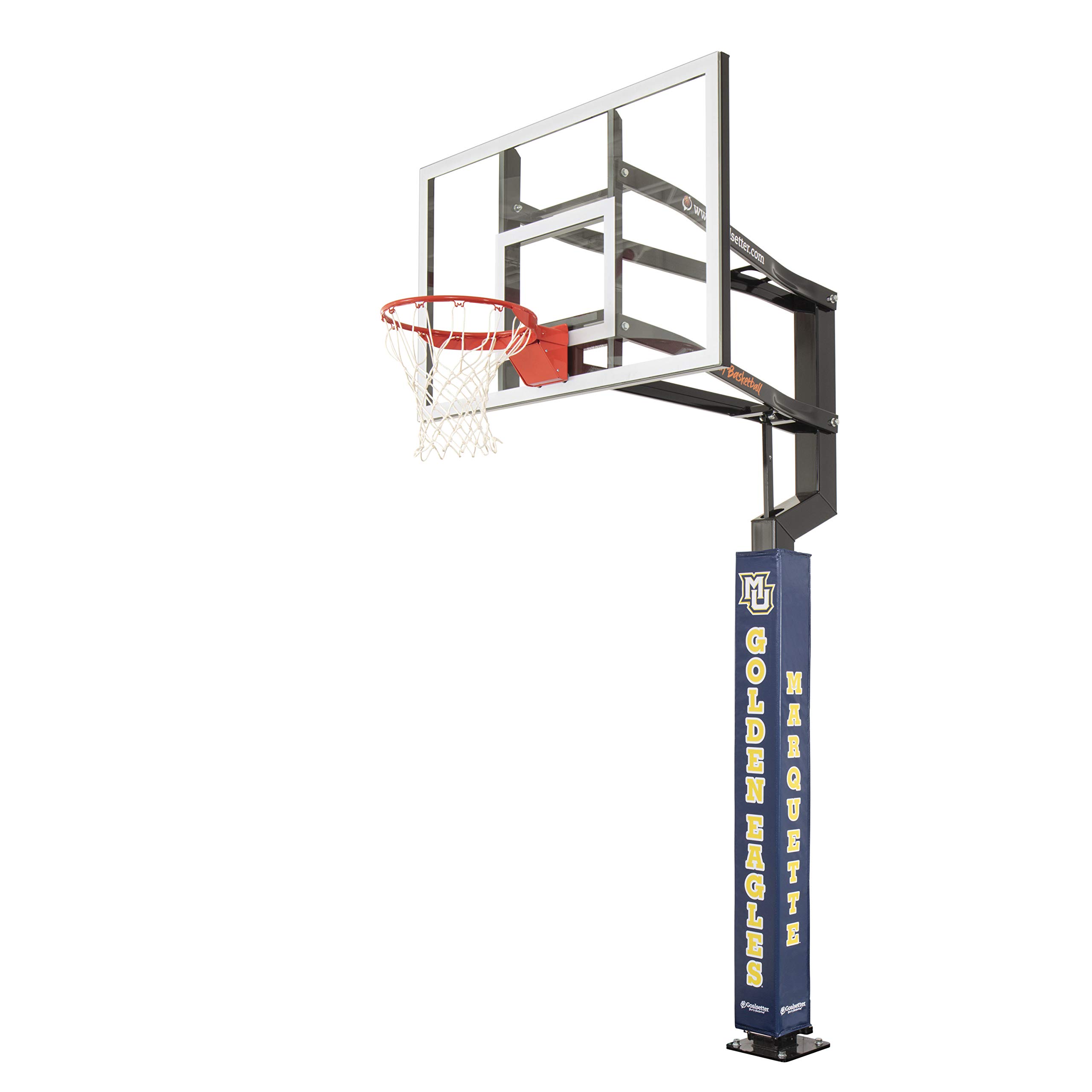 Goalsetter Marquette Golden Eagles Basketball Pole Pad - Blue | Durable Protective Padding for Basketball Hoop Poles | Perfect for Indoor & Outdoor Courts, Gyms, and Driveways
