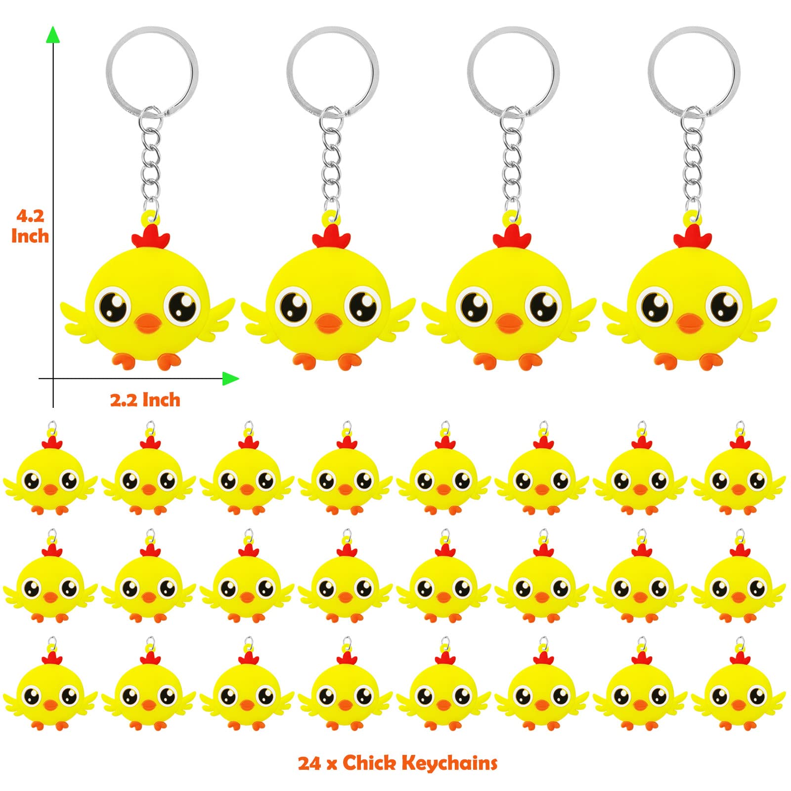 CiciBear 24 Pack Chicken Party Decorations - Farm Animal Barnyard Theme Supplies for Baby Showers, Kids Birthday Parties & School Events | Perfect for Themed Celebrations & Classroom Activities