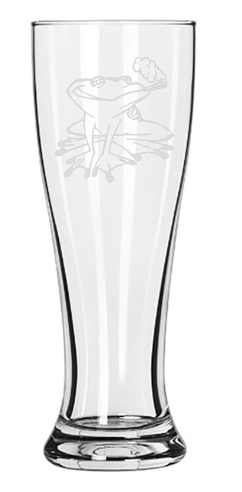 Funny Cute Frog Joint Beer Glass - 15 oz Pilsner Glass for Pot Smokers & Beer Lovers - Perfect for 420 Parties, Stoner Gifts & Home Bar Decor
