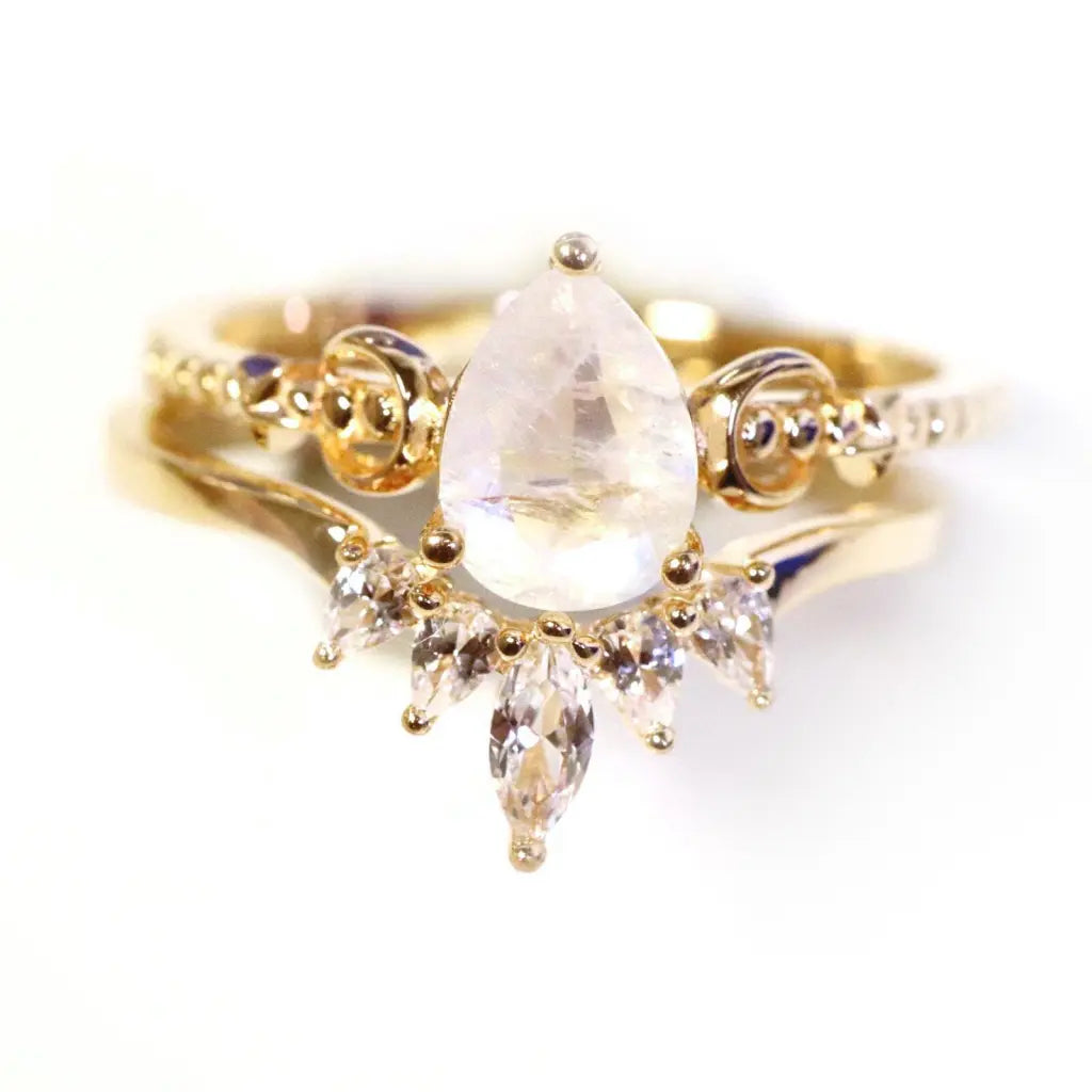 Chloe Gold Ring Set for Women - Elegant Stackable Rings for Daily Wear, Gift Giving & Special Occasions
