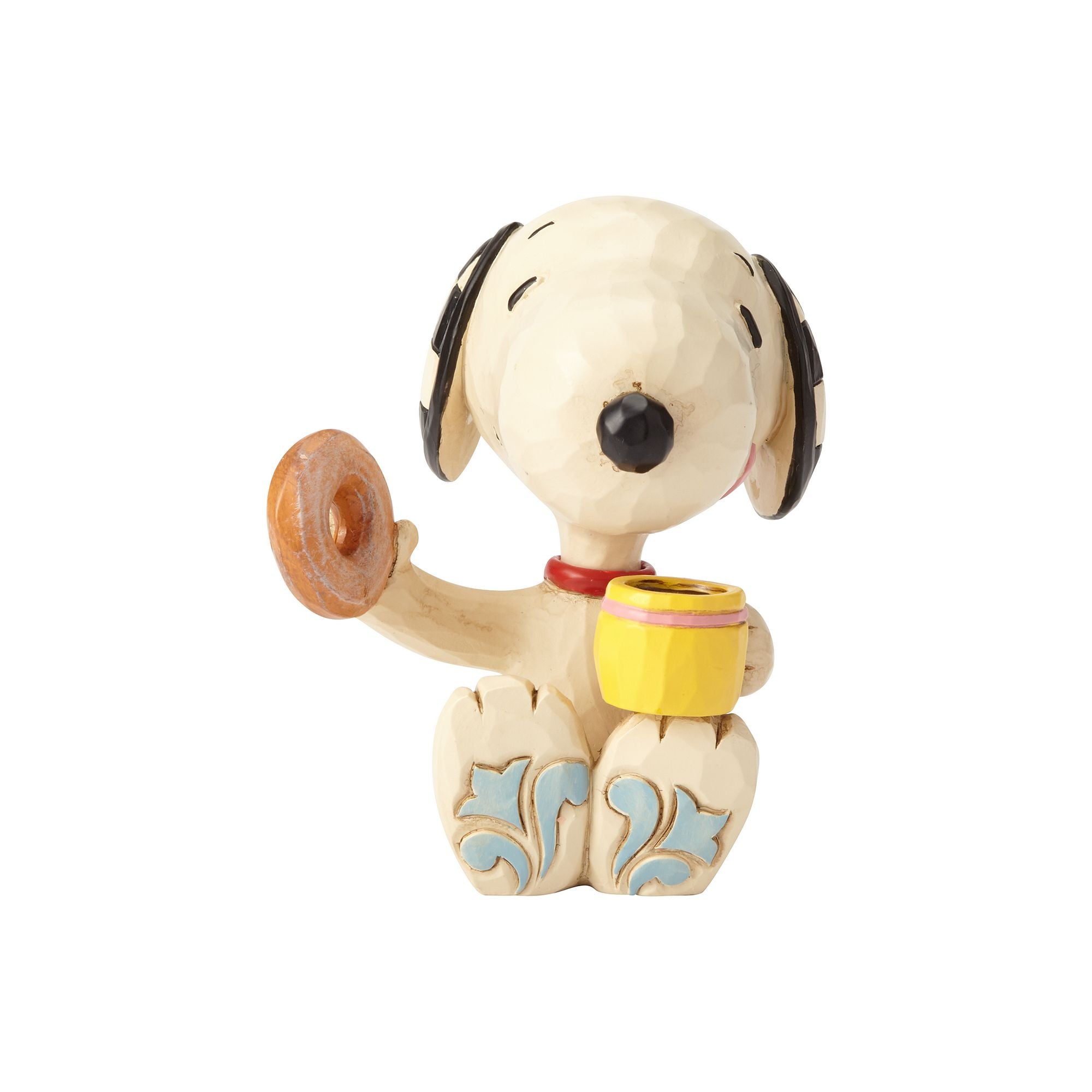 Snoopy Donut & Coffee Mini Figurine Set - Cute Cartoon Collectible for Home Decor, Office Desk, and Gift Giving - Perfect for Anime Fans and Peanuts Lovers