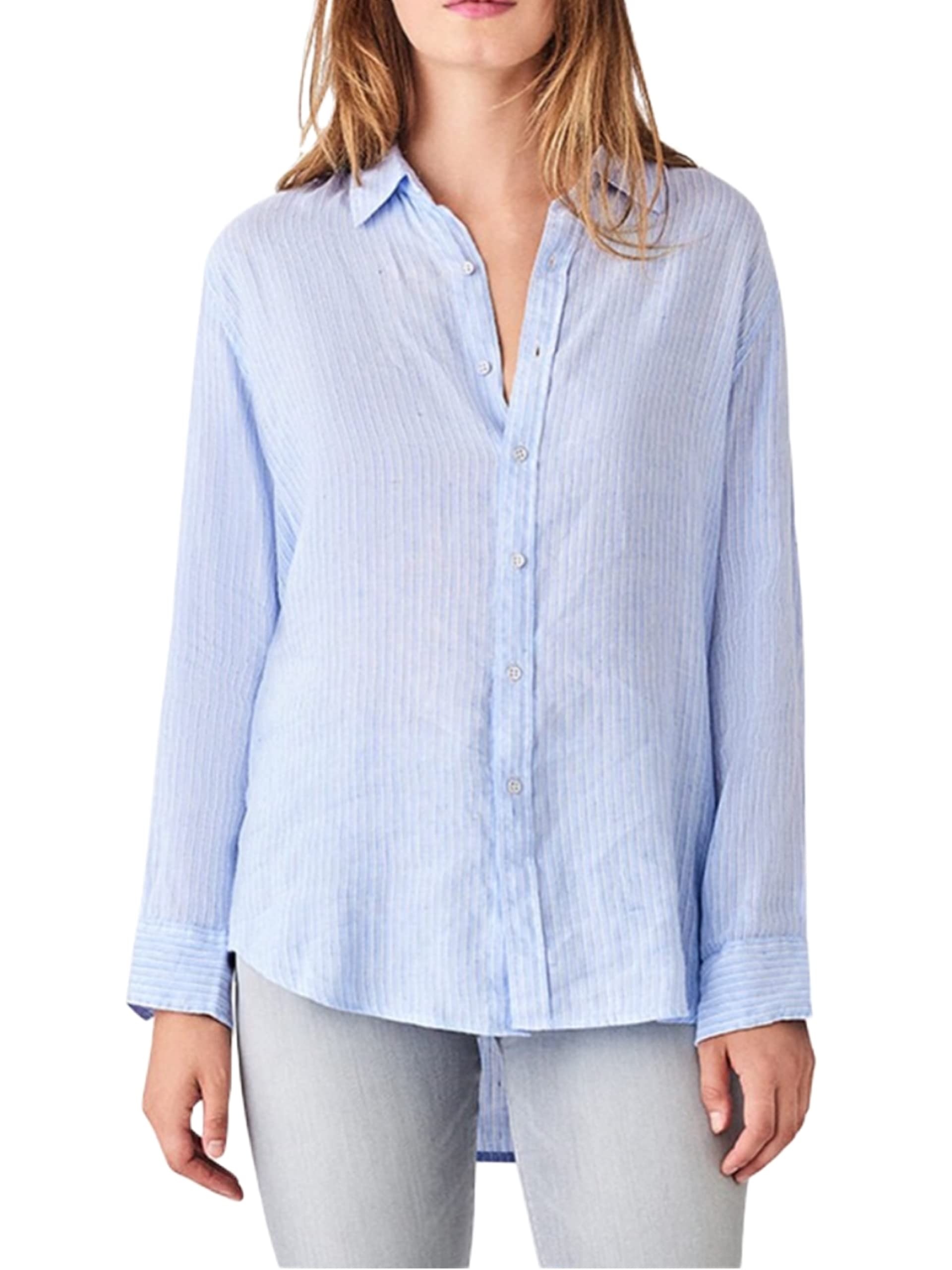 DL1961 Women's Nassau & Manhattan Button Down Shirt - Stylish Casual Blouse for Work, Office & Everyday Wear