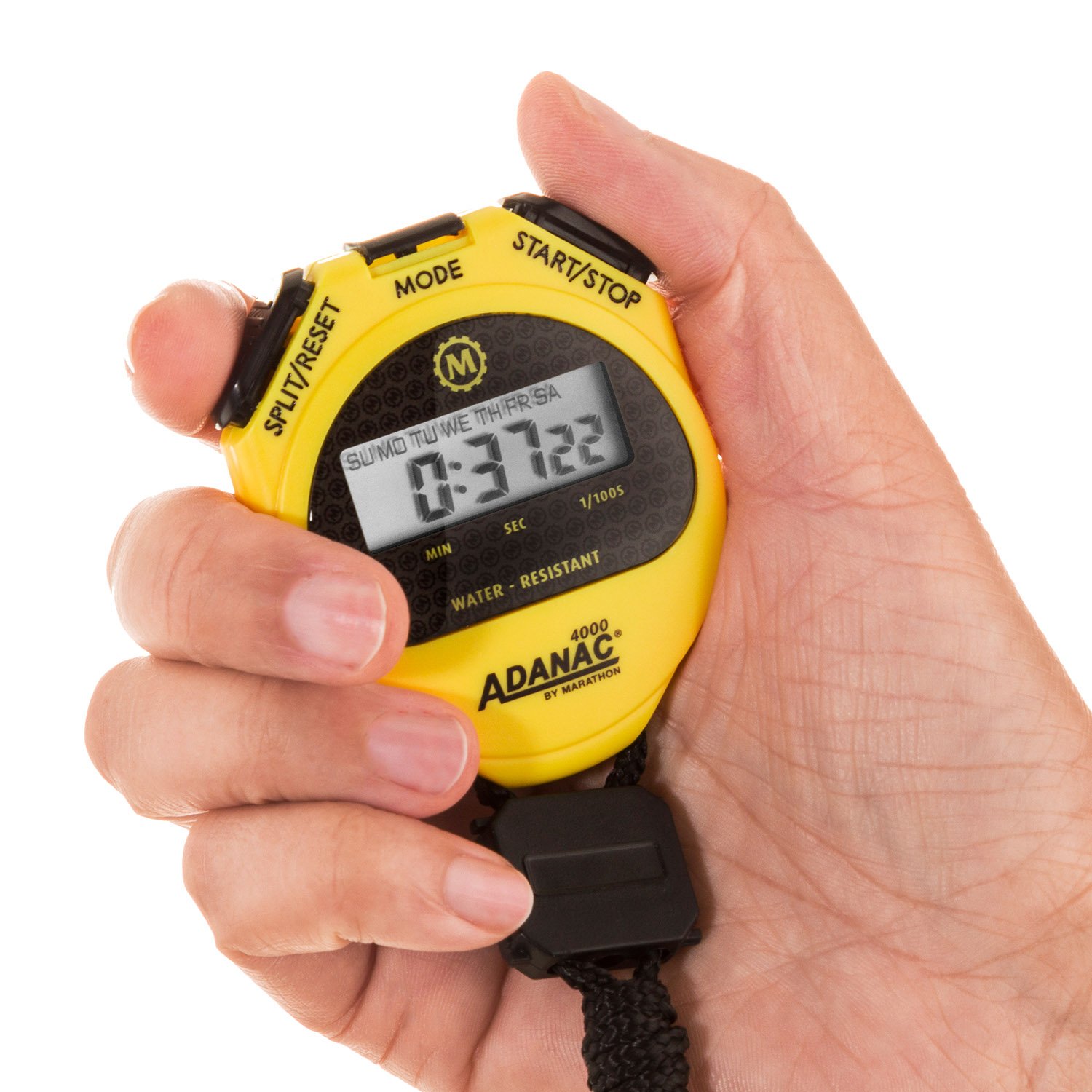 MARATHON Adanac 4000 Digital Stopwatch Timer - High Precision 1/100th Second Accuracy - Waterproof, Dustproof & Shock Resistant - Includes 46