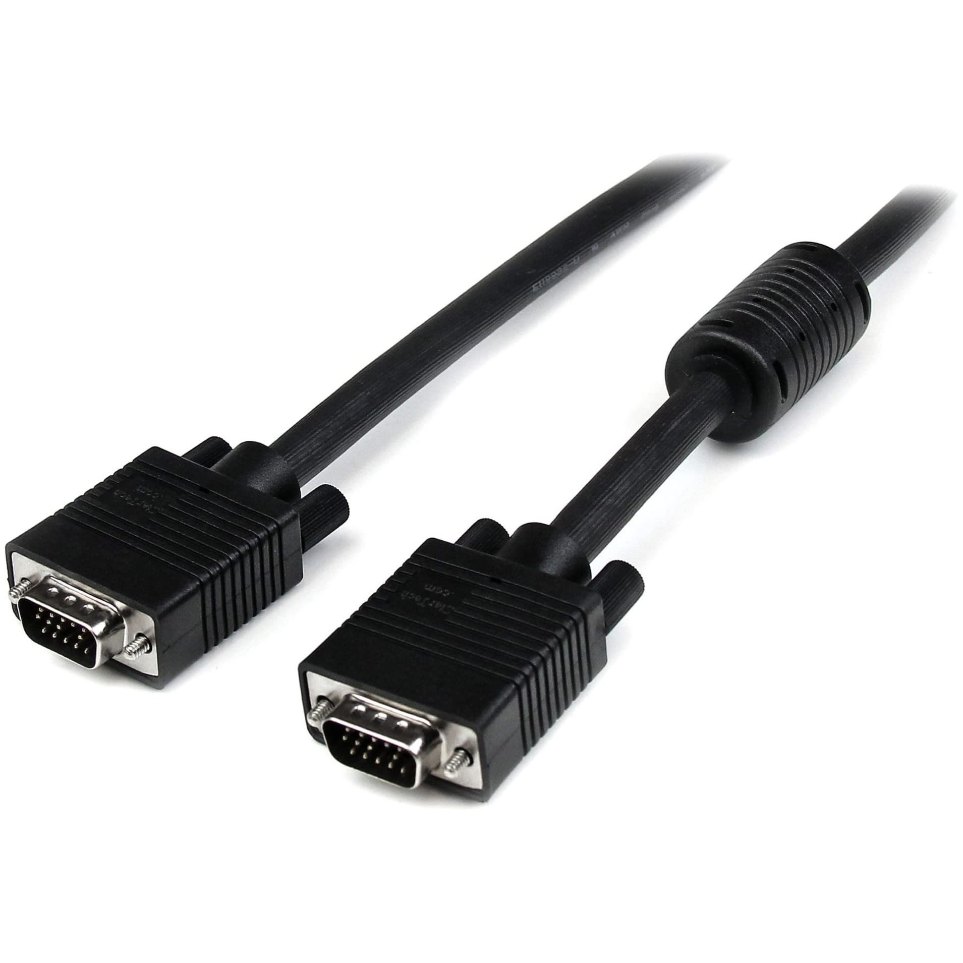 StarTech.com 1ft VGA to VGA Cable HD15 M/M - High Resolution Coaxial Monitor Video Cable (MXT101MMHQ1) for Computer, Projector & Display Connections