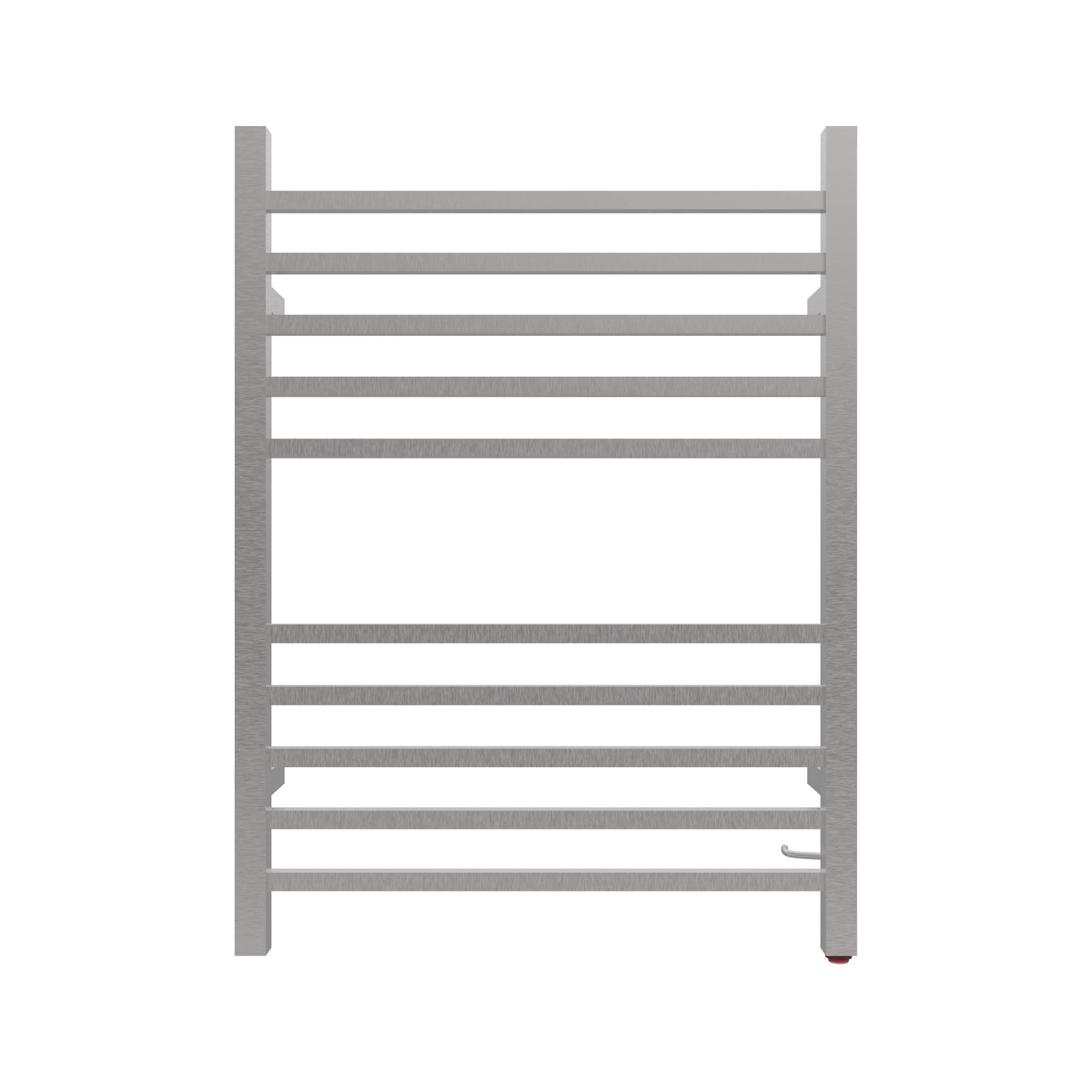 Amba Radiant Square RSWP-B 10-Bar Plug-in Towel Warmer in Brushed Nickel - Premium Bathroom Heater for Spa, Hotel & Luxury Home Use