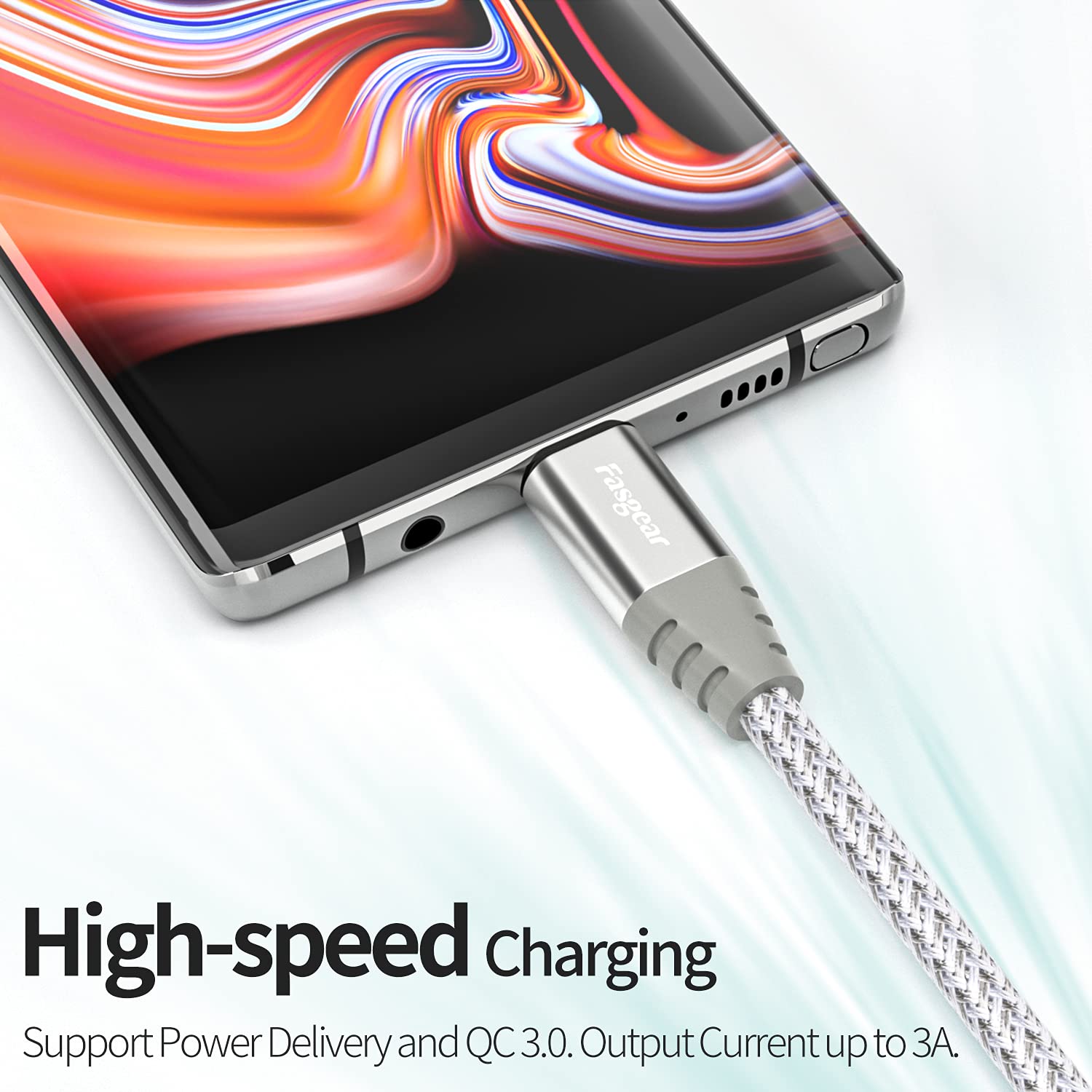 Fasgear 2-Pack 3ft USB C Extension Cable - USB 2.0 Female to Male Extender Charger Cord - Compatible with Magsafe Charger, iPad 2020, PS5 Controller, Nintendo Switch, Galaxy S24, Pixel 5 & More - Perfect for Gaming, Travel & Home Charging Stations