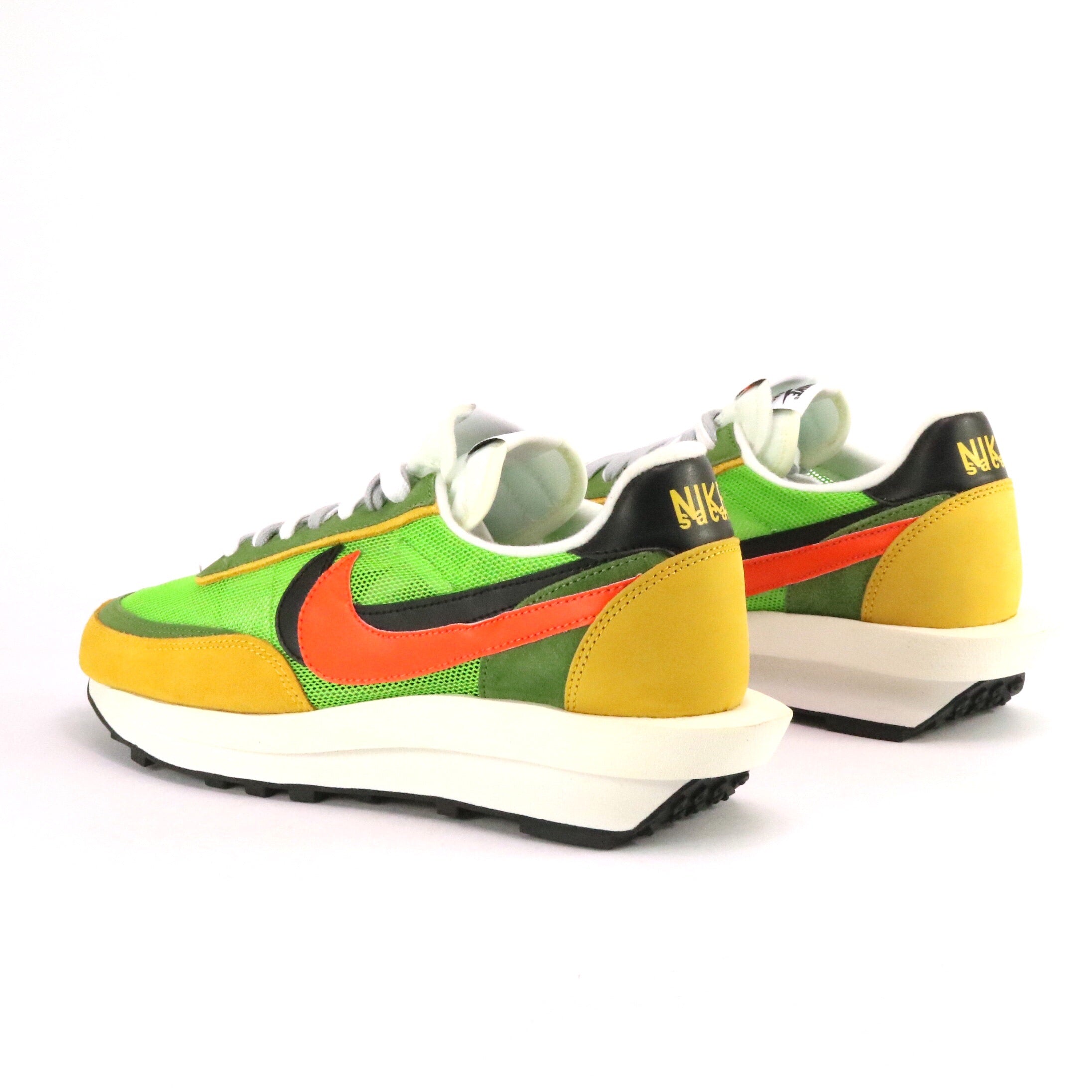 Nike x Sacai LD Waffle Sneakers - Green Gusto & Safety Orange Colorway | Running, Training & Casual Streetwear Shoes for Men & Women