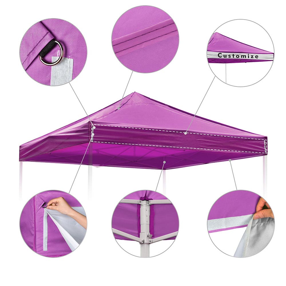 TheLAShop 10x10 EZ Pop Up Canopy Replacement Top - Durable Waterproof Cover for Instant Shelter, Outdoor Events, Camping & Backyard Parties