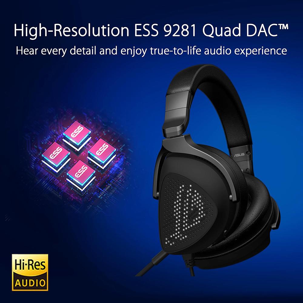 ASUS ROG Delta S Animate Gaming Headset with RGB Lighting - Hi-Res Audio, AI Noise Canceling Mic, USB-C - Perfect for PC, PS5, Xbox & Streaming