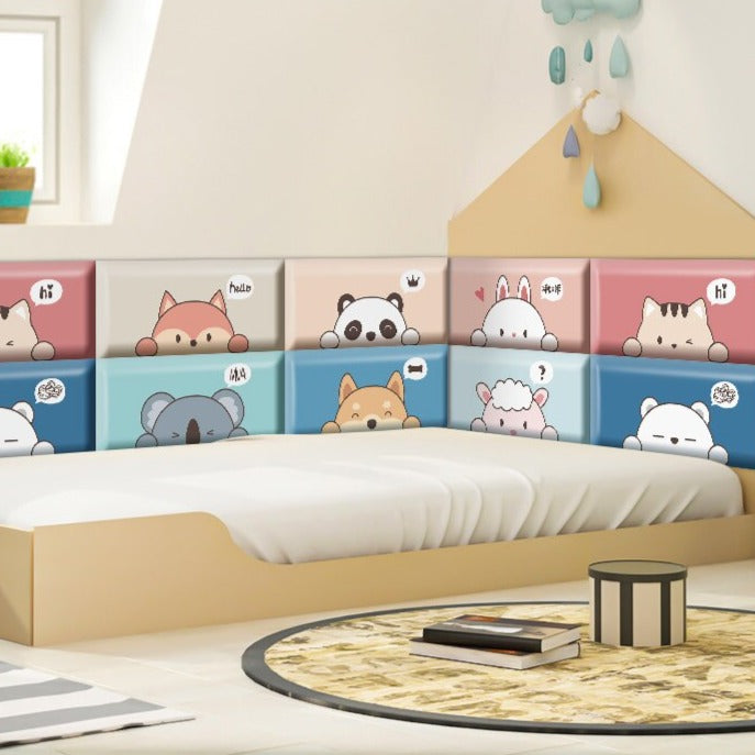 Sleepy Sloths Jungle-Themed Kids Wall Padding - Soft Safety Cushions for Toddler Playrooms & Nursery Decor | Perfect for Baby-Proofing Corners & Play Areas