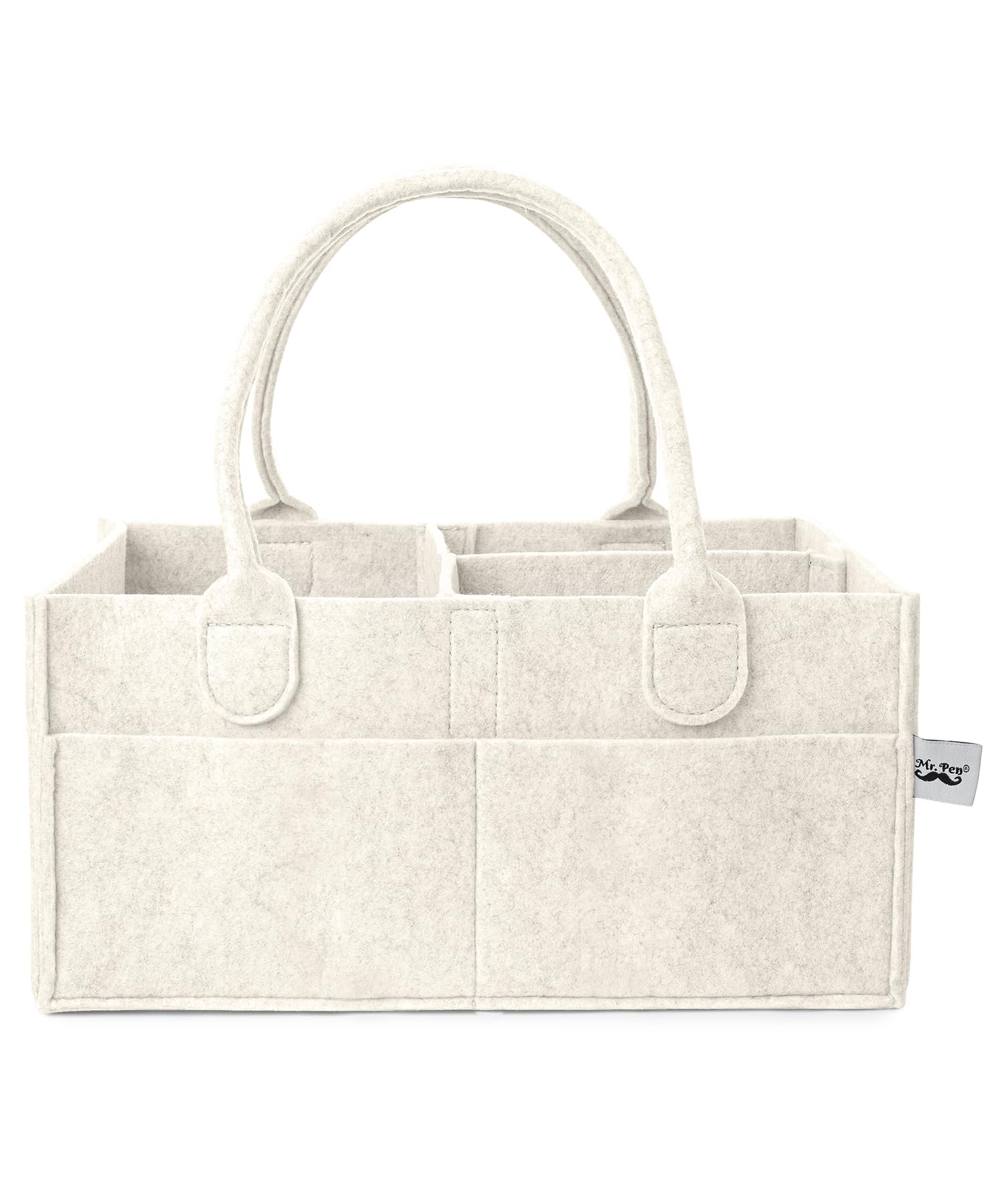 Mr. Pen Baby Diaper Caddy Organizer - Portable Beige Diaper Bag for Nursery, Changing Table & Car - Multi-Purpose Baby Storage for Diapers, Wipes & Essentials - Perfect for Home, Travel & On-the-Go Parents