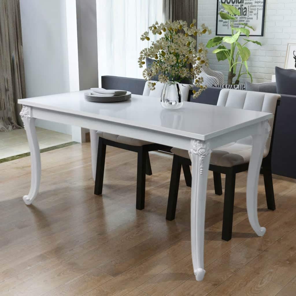 FAMIROSA Glossy Coffee Table - Modern MDF Sofa Table for Living Room & Office Decor