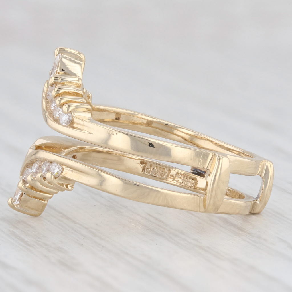 0.47ctw Diamond Ring Jacket Guard - 14k Yellow Gold Size 7 Wedding Band for Women - Perfect Bridal Jewelry Gift for Engagement, Anniversary & Special Occasions