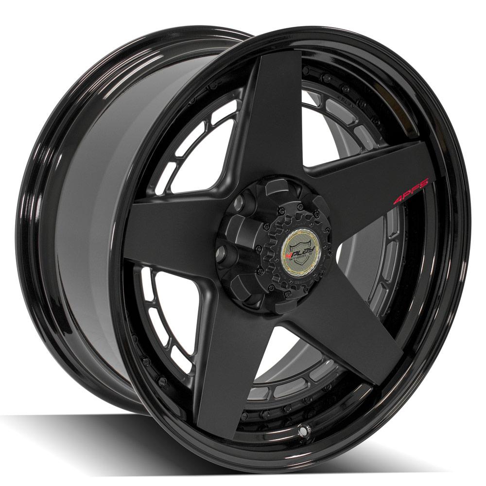 4Play Forged Series 4PF5 Matte Black Wheels 20x9.0 0 Offset 6x135/6x139.7mm Bolt Pattern 106.1mm Hub - Perfect for Ford F150, Chevy Silverado & Off-Road Trucks