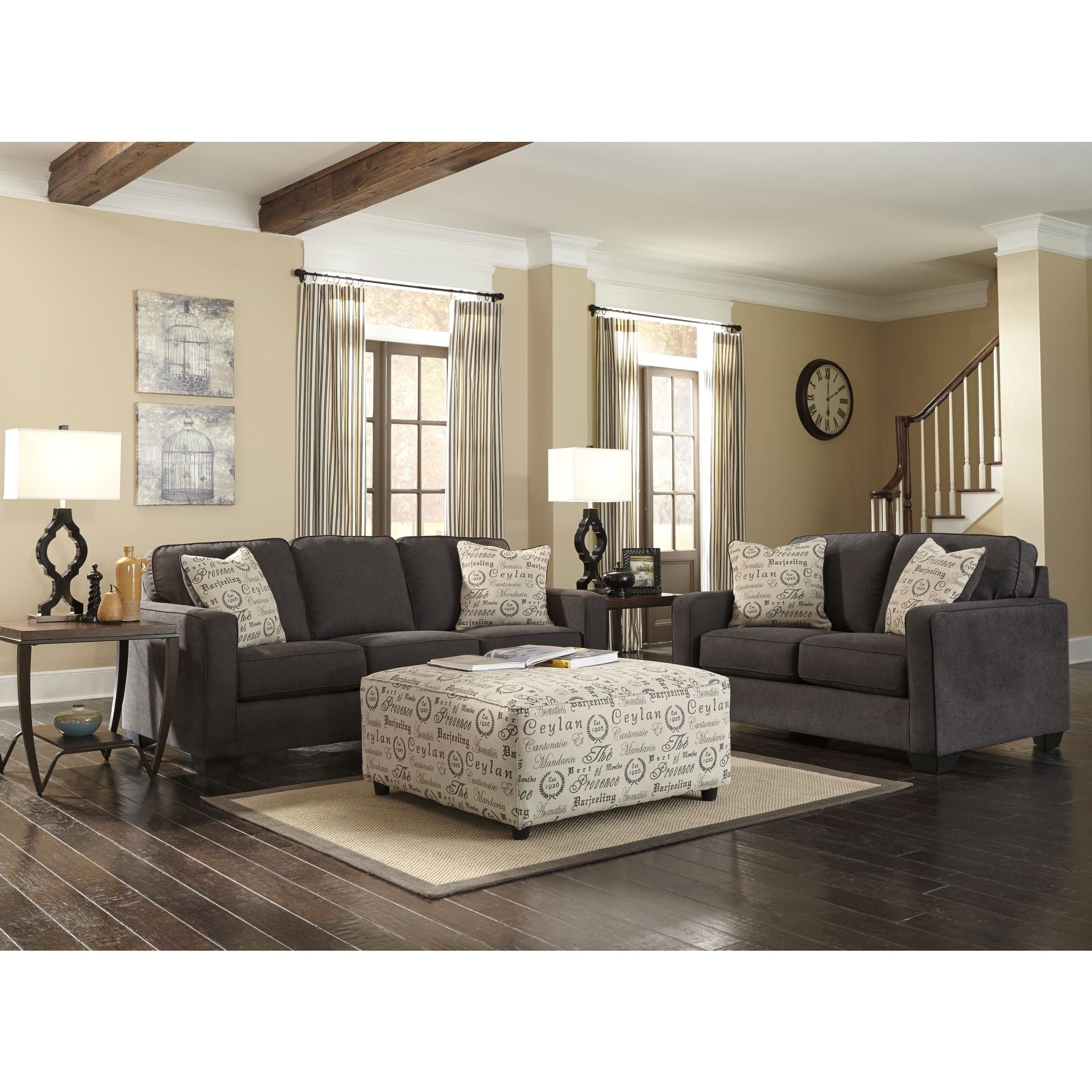 Alenya Loveseat Charcoal - Modern Sofa for Small Spaces | Perfect for Apartments, Living Rooms & Cozy Corners
