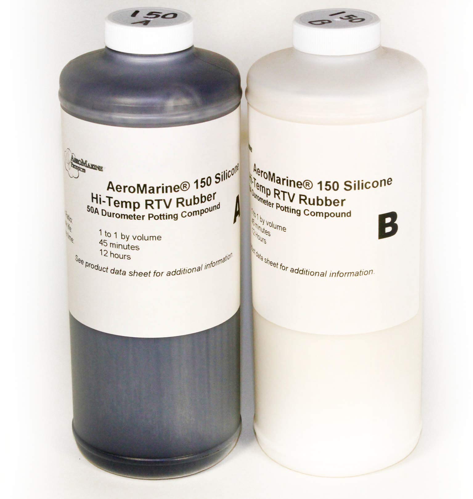 AeroMarine AM150 High Temp Potting Silicone Kit - Half Gallon for Electronics, Motors & Marine Applications | Waterproof, Heat Resistant Sealant for DIY Repairs & Industrial Use