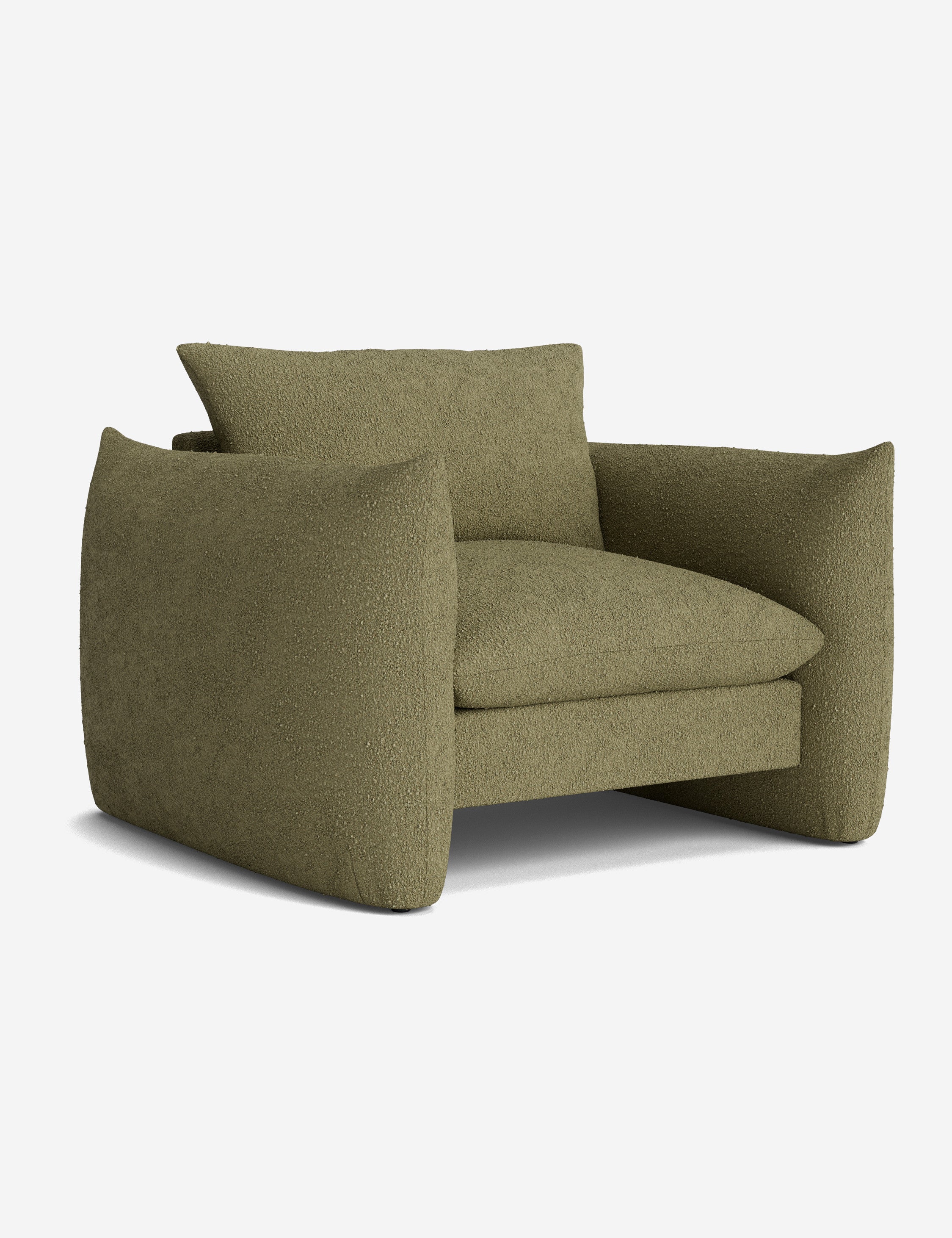 Stylish Banks Accent Chair - Modern Upholstered Lounge Chair for Living Room, Bedroom & Office - Comfortable Reading Chair with Sturdy Wooden Legs