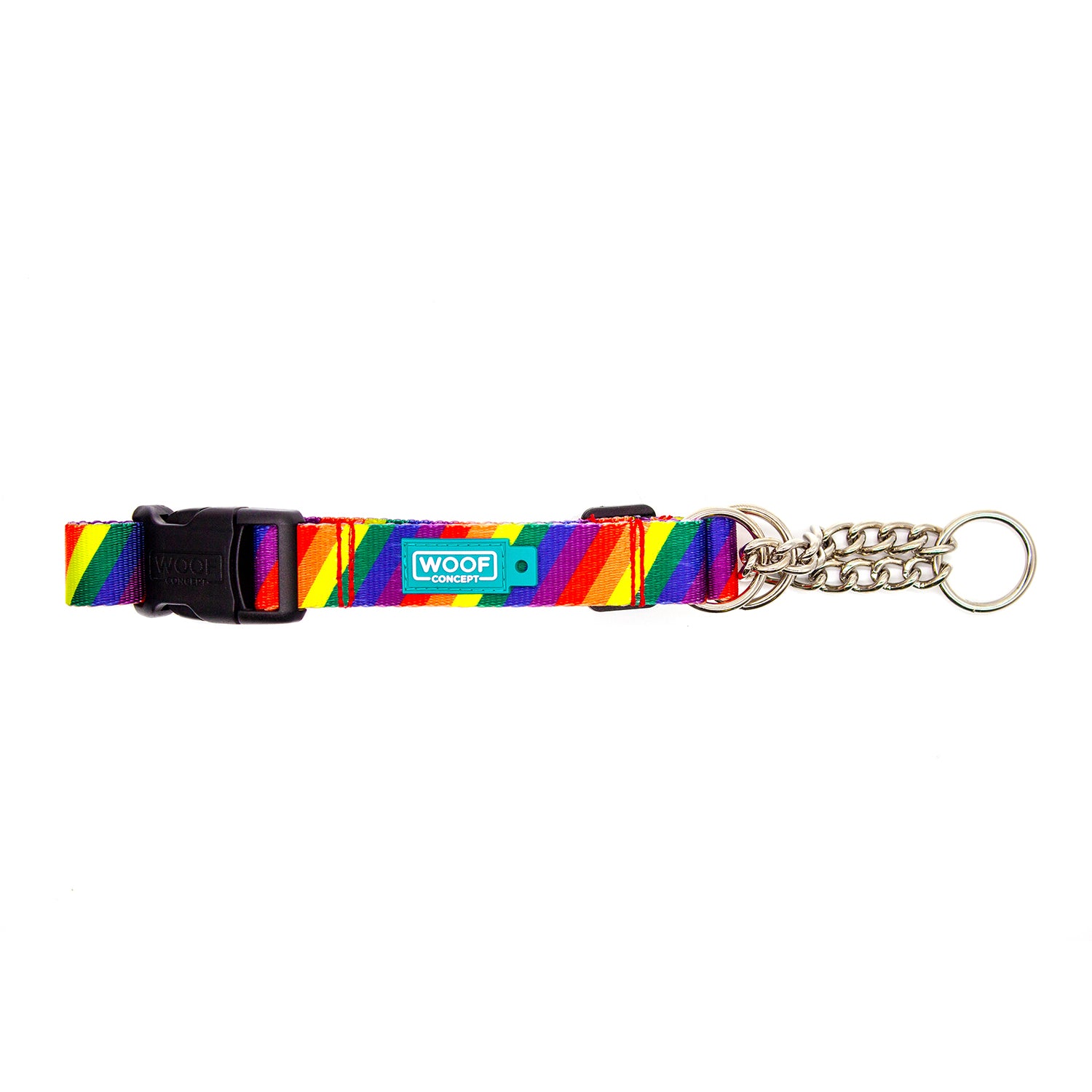 Ikonic Martingale Dog Collar - Adjustable Pride Design for Medium Dogs (12-20 inches) - Perfect for Training, Walks & Outdoor Adventures