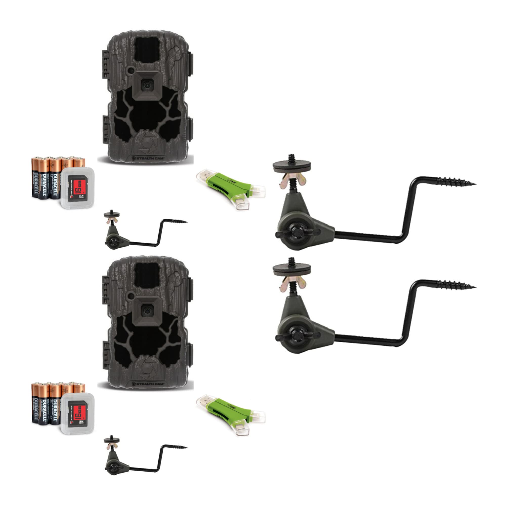 Stealth Cam PXV26 26MP Trail Camera (2-Pack) with Camera Holder (2-Pack) - 4 Items Total - High Resolution Wildlife Monitoring for Hunting, Security & Outdoor Exploration