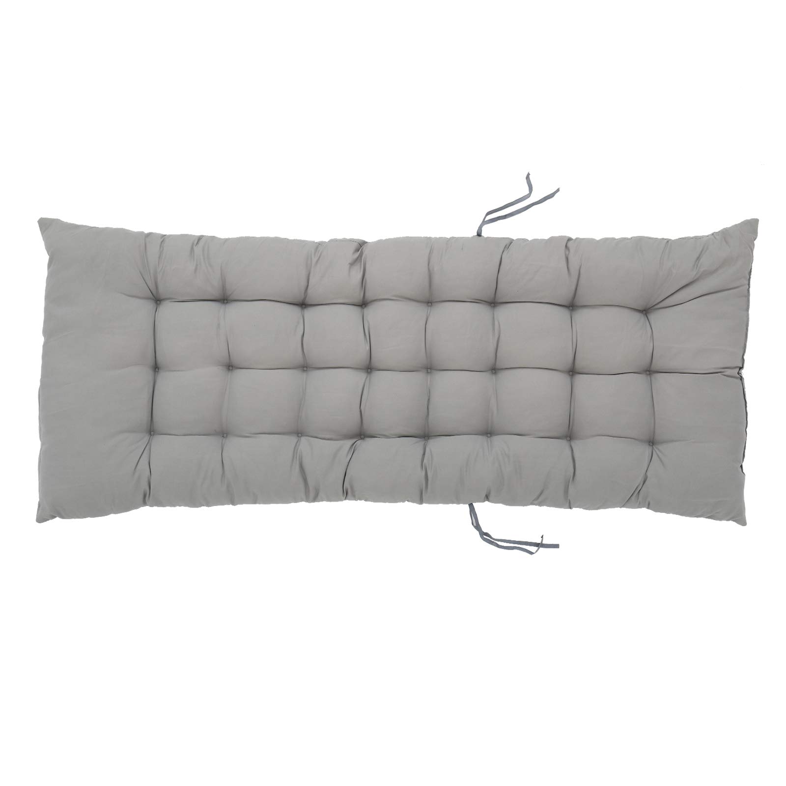 Premium Folding Chair Cushion 50x19 Inch - Comfortable Rocking Chair Seat Pad with Non-Slip Backing, Soft Gray Home & Outdoor Use - Perfect for Patio, Deck, Camping and Indoor Furniture