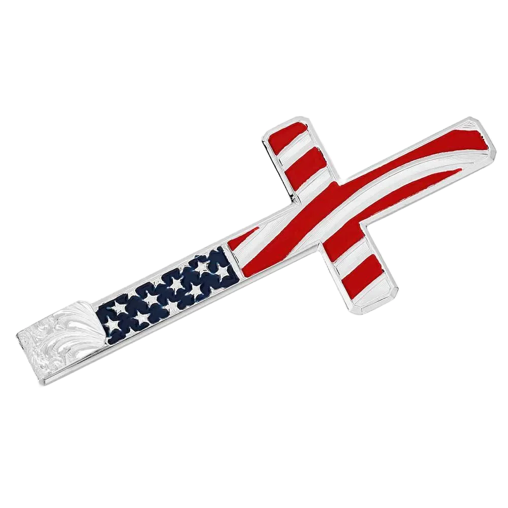 Montana Silversmiths American Made Faith Cross Hat Clip - Religious Hat Accessory for Church, Weddings & Outdoor Activities