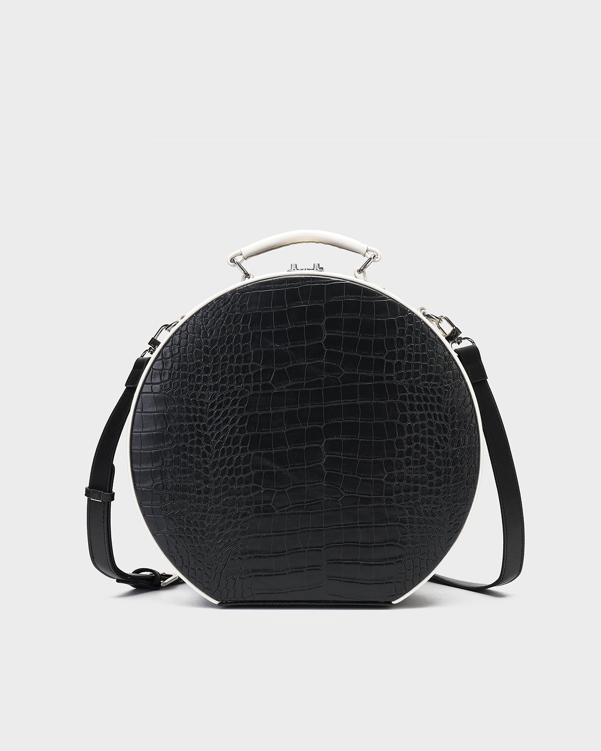 Black Croc Orb Bag - Stylish & Durable Crossbody Purse for Women | Perfect for Everyday Use, Travel & Shopping