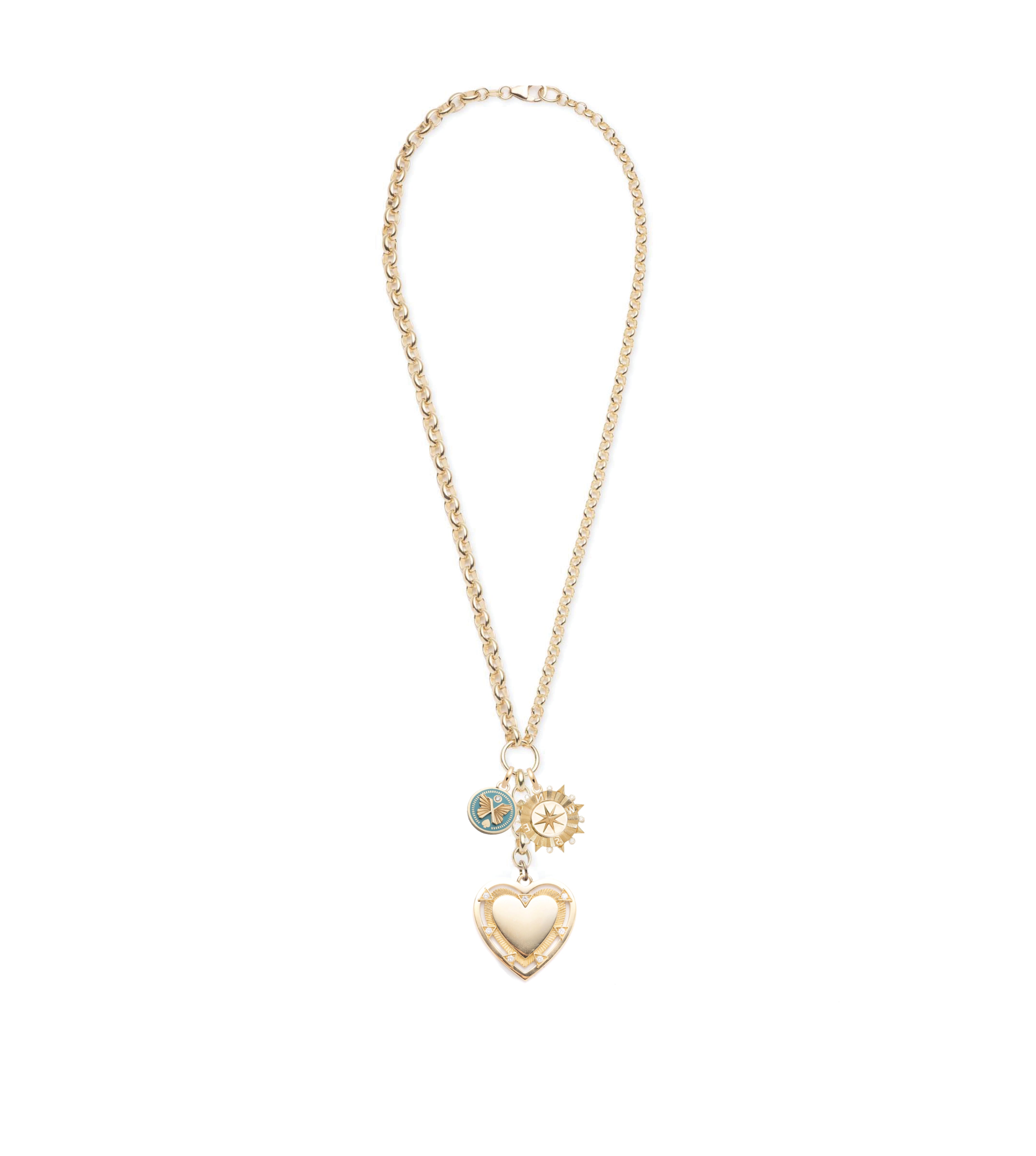 Love, Internal Compass & Reverie - Heavy Mixed Belcher Chain Necklace for Women | Vintage Style Layered Choker | Perfect for Boho Fashion, Layering & Special Occasions