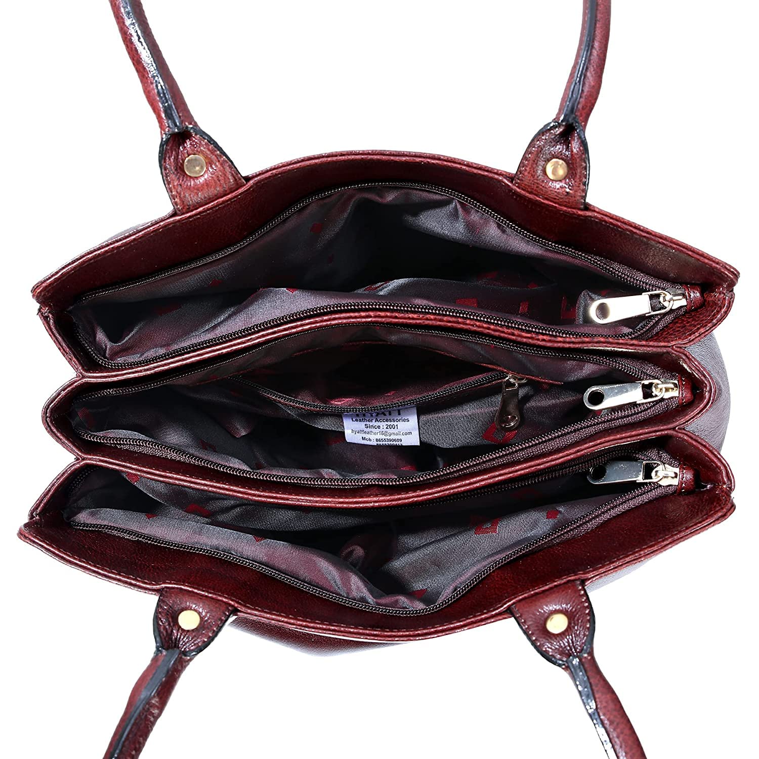 HYATT Women's Leather Tote Bag - Genuine Full Grain Leather Handbag for Office & Travel