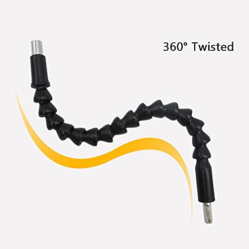 Flexible Shaft Drill Bit 295mm with Magnetic Screwdriver Extension - 1/4