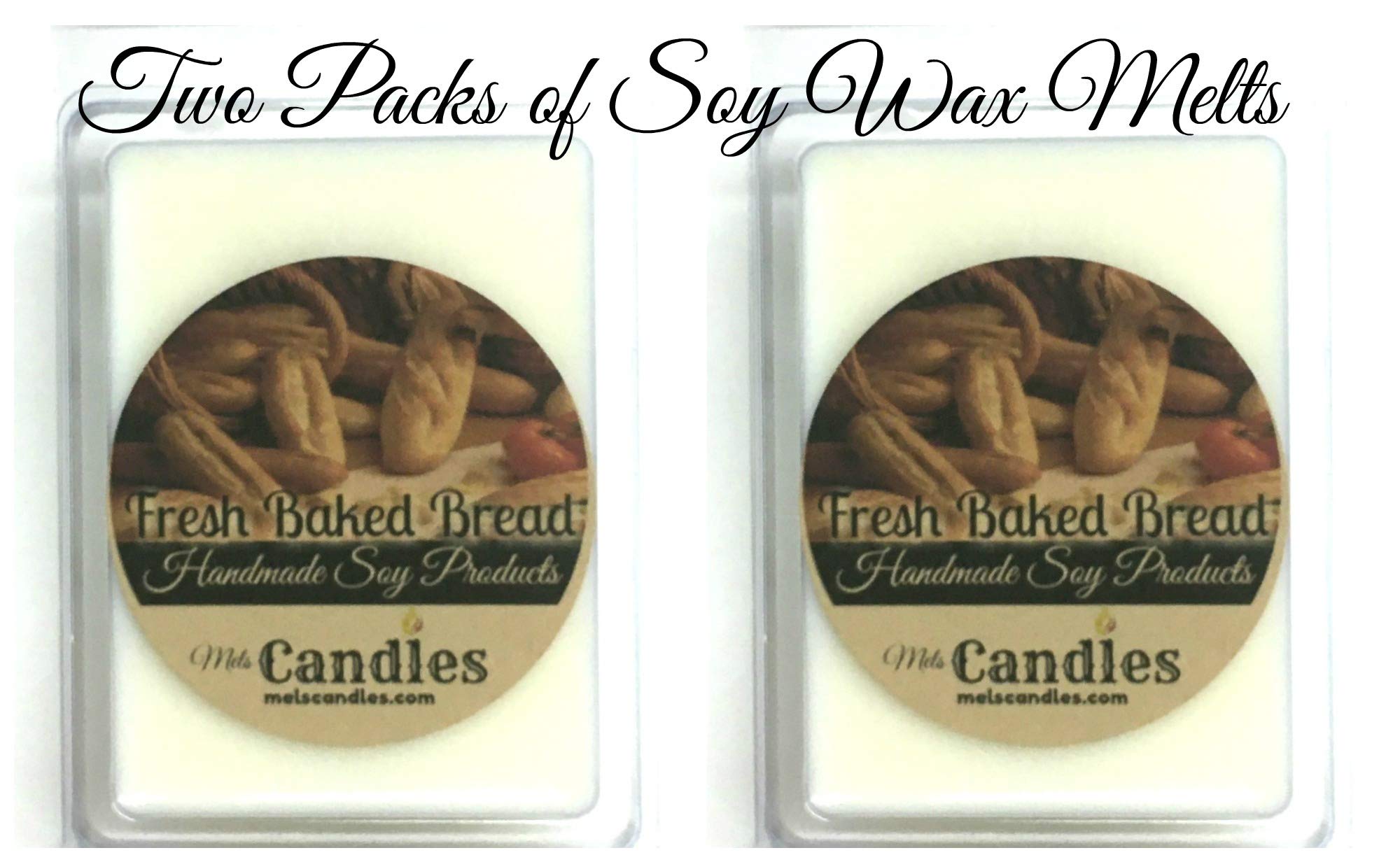 2-Pack Fresh Baked Bread Scented Soy Wax Tarts - 3.4oz Wickless Candles & Scent Bricks for Home Fragrance - Perfect for Warmers, Diffusers & Aromatherapy