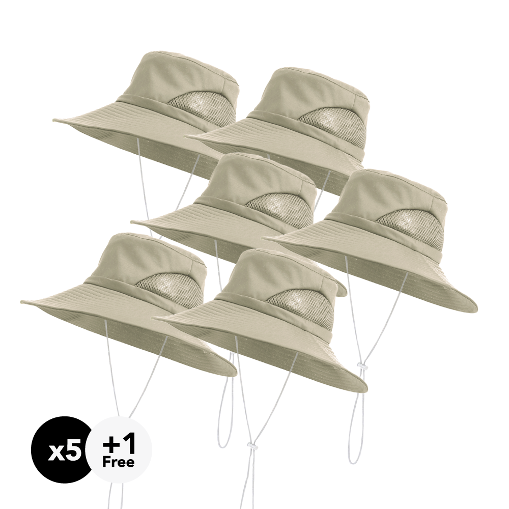 6-Pack Waterproof Sun Hat with Satin Lining - UV Protection Wide Brim Beach Hat for Women, Outdoor Activities & Summer Vacations