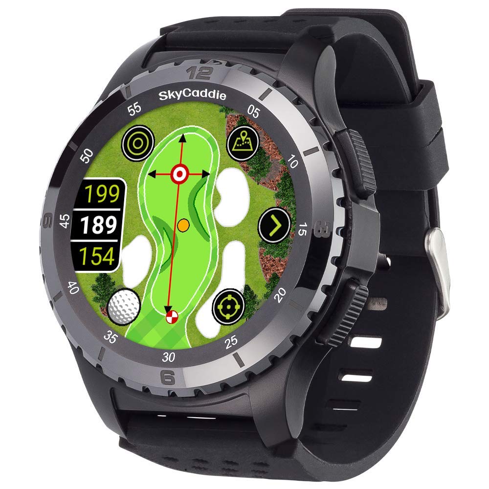 SkyCaddie LX5C Golf GPS Watch with Ceramic Bezel - Black | Accurate Yardage Measurements for Golfers | Perfect for Course Play & Practice Sessions