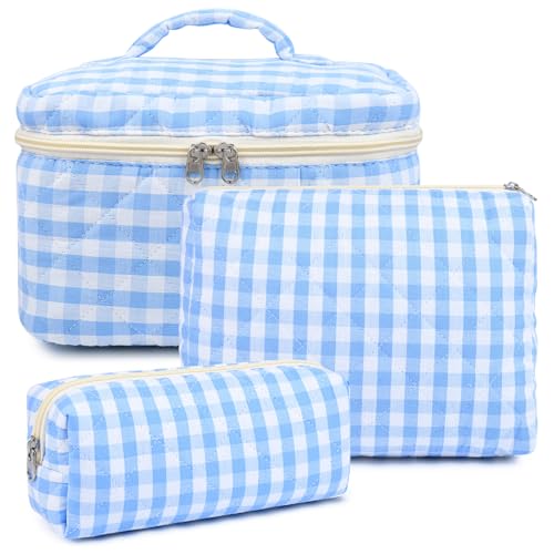 3pcs-Blue Plaid