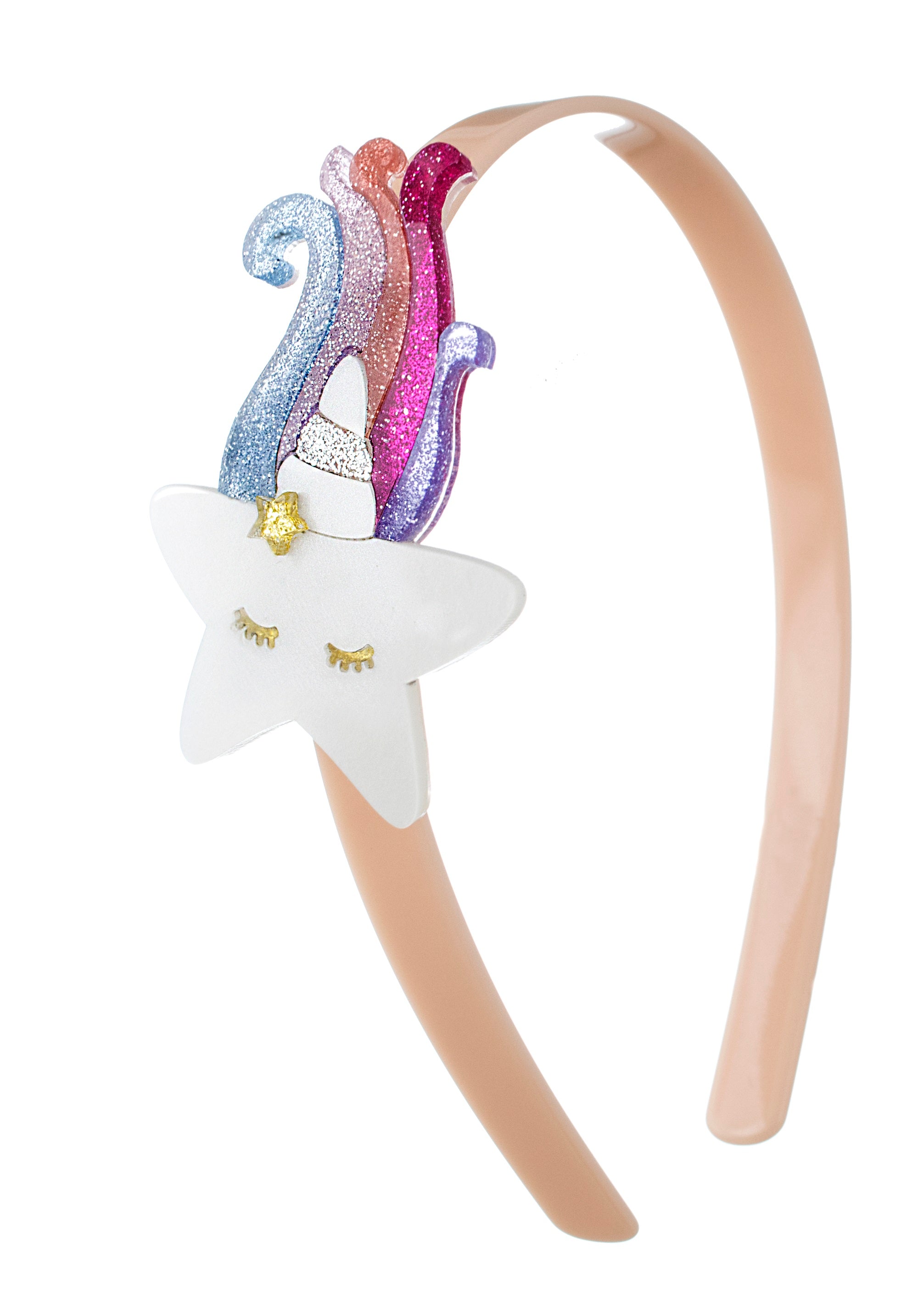 Lilies & Roses NY Star Unicorn Headband - Sparkly Rhinestone Hair Accessory for Women & Girls | Perfect for Birthday Parties, Cosplay, Festivals & Photo Shoots