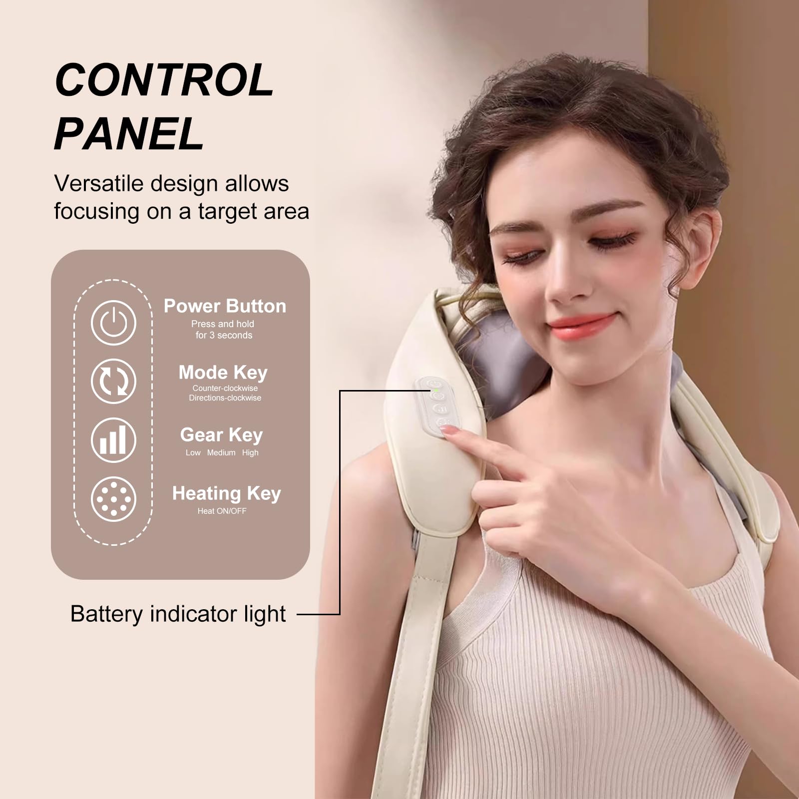 2024 Best Prime Day Deals - Shiatsu Neck & Shoulder Massager with Heat - Relaxing Birthday Gifts for Women - Perfect for Office, Travel & Home Use