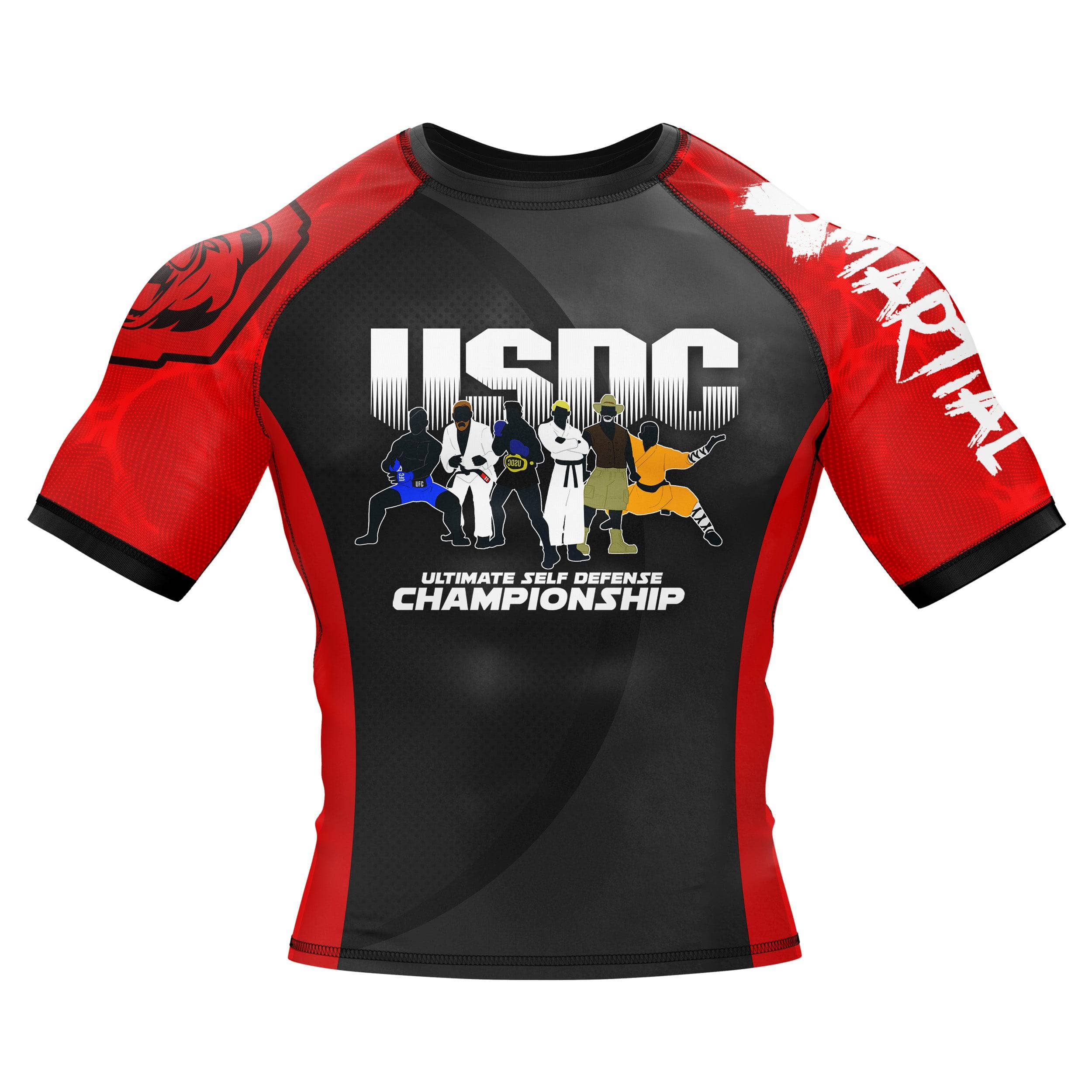 Premium USDC Athlete BJJ Rash Guard - Compression Shirt for Brazilian Jiu-Jitsu, MMA & Grappling - Moisture Wicking & UV Protection - Ideal for Training, Competition & Fitness Workouts