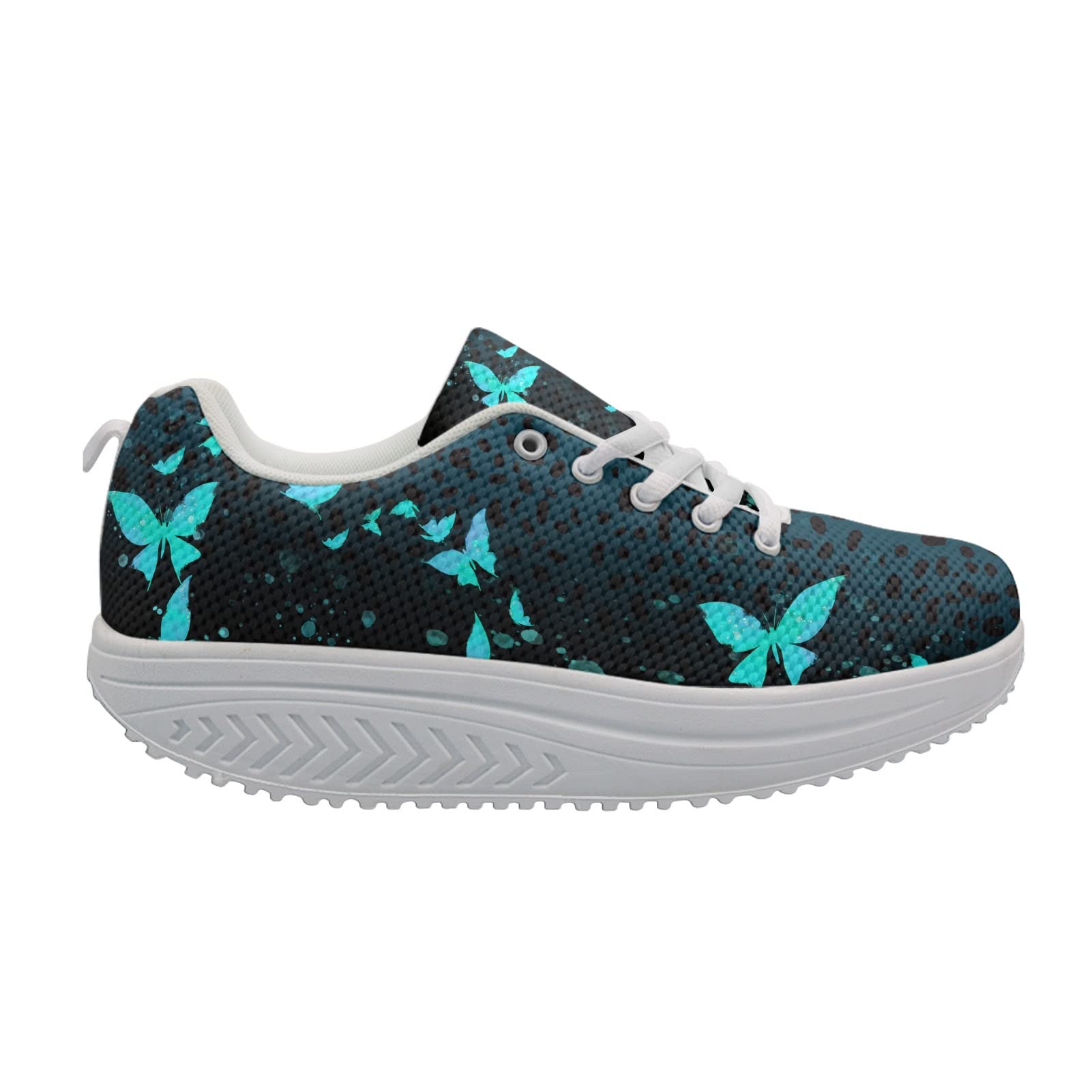 FOR U DESIGNS Women's Platform Sneakers - Comfortable Walking & Running Shoes with Lace-Up Design - Perfect for Casual Wear, Gym Workouts and Daily Activities