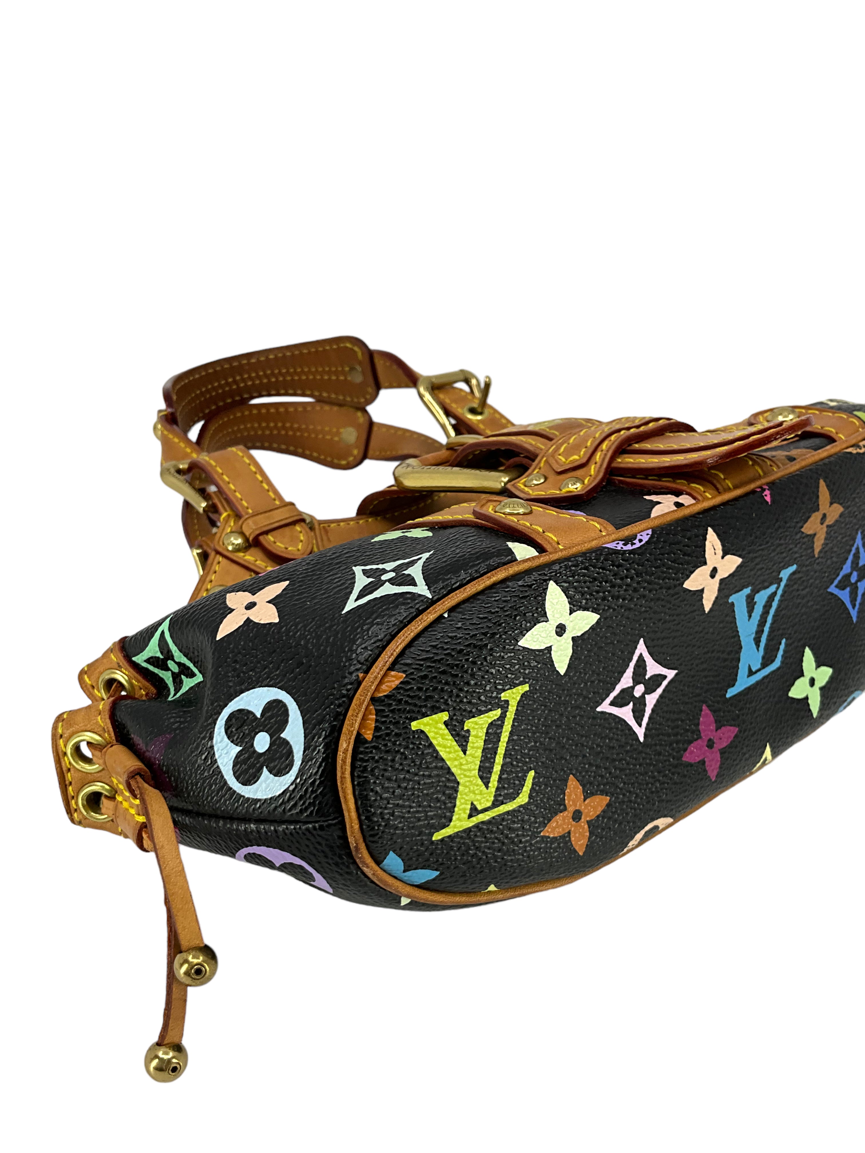 Authentic LOUIS VUITTON Monogram Multicolor Theda PM Handbag - Luxury Designer Shoulder Bag for Women | Perfect for Parties, Date Nights & Special Occasions