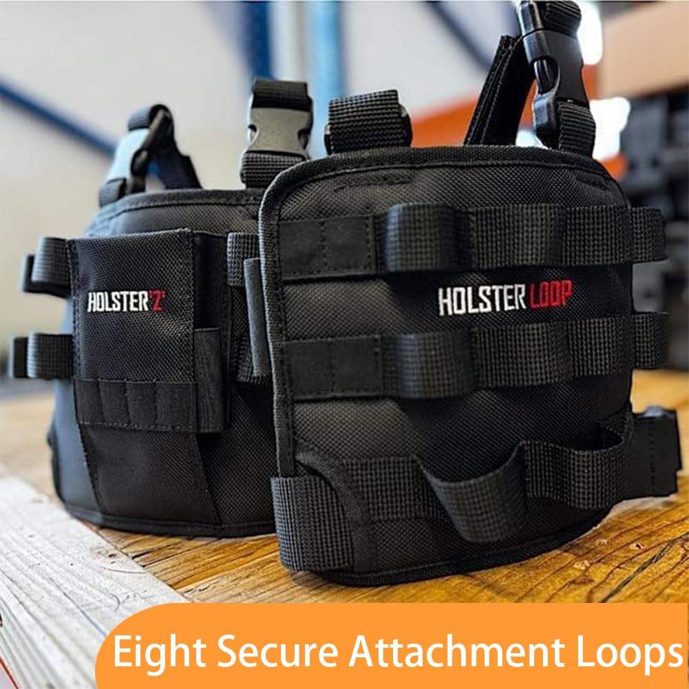 **Toughbuilt Holster Z 2.0 Electrician Leg Tool Pouch with Belt Clip – Multi-Purpose Tool Holder for Electricians, Carpenters & Contractors – Durable Work Pouch for Screwdrivers, Pliers & Hand Tools (1-Pack) – Ideal for Construction, Wiring & DIY Projects**