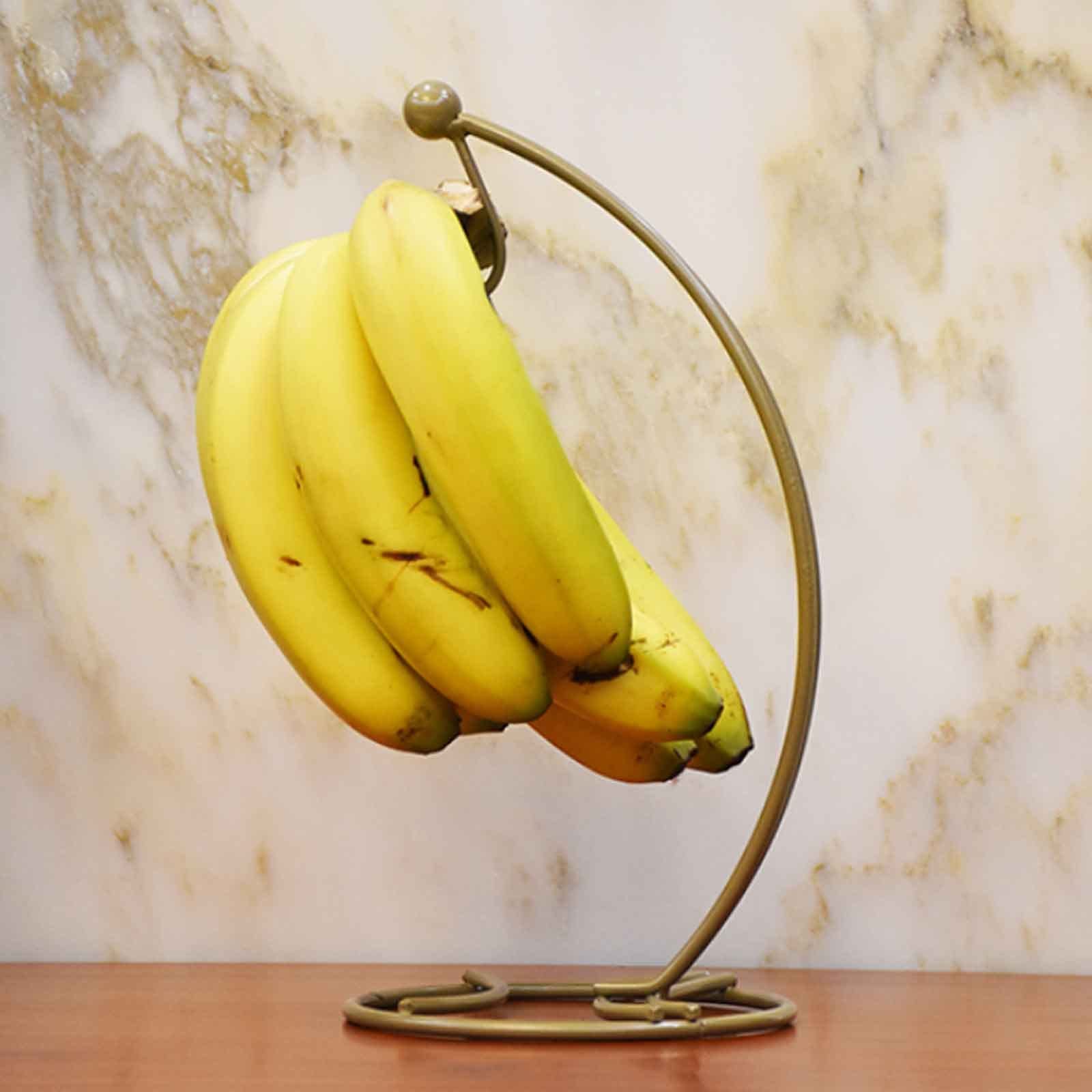 KDLK Stainless Steel Fruit Bowl with Banana Hanger - Detachable Kitchen Countertop Fruit Basket for Fresh Produce Display - Perfect for Kitchen Organization & Healthy Snacking (Color: D)