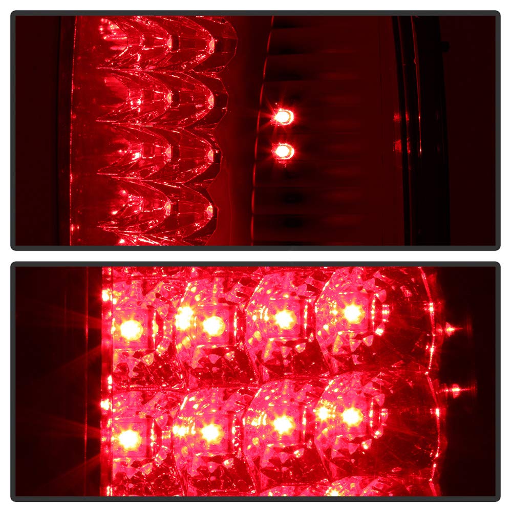 ACANII LED Tail Lights Brake Lamps for 2000-2006 Chevy Suburban 1500/2500 & Tahoe - Red/Clear Lens (Driver & Passenger Side) - Upgrade Your Truck's Style & Safety for Night Driving & Off-Road Adventures